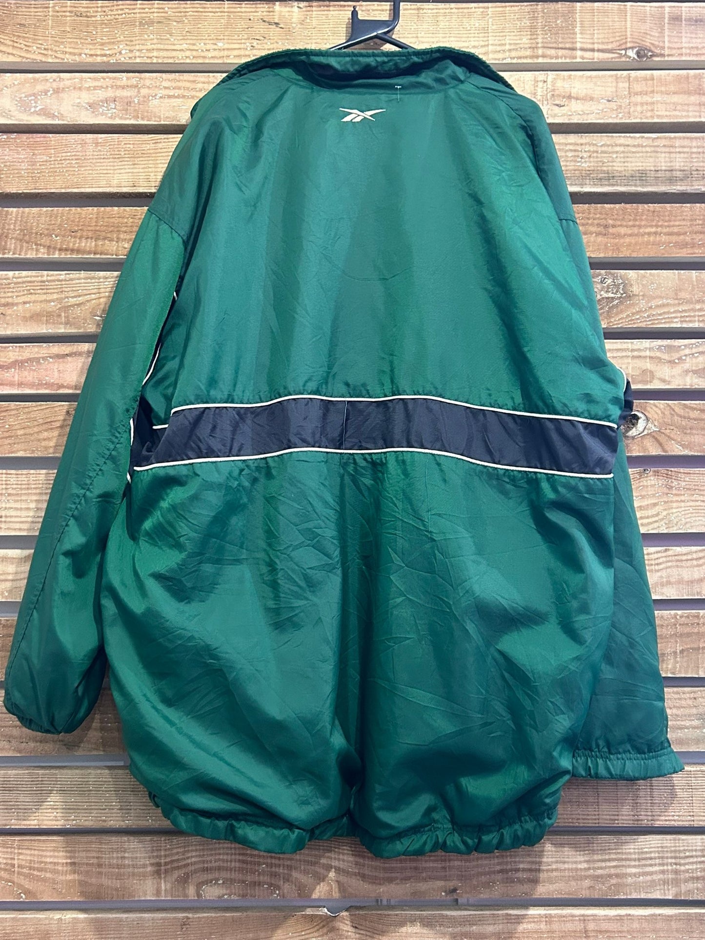 Vintage 90s Reebok Spell-out reversible coat/ jacket. Size XXL