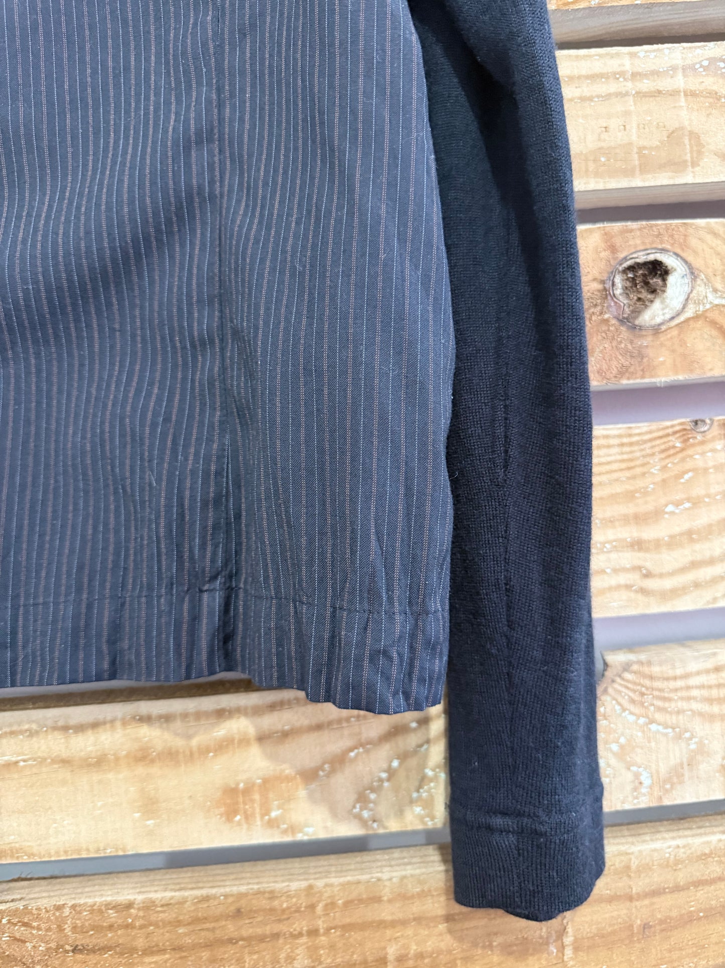 Vintage Y2K Verge stripe button up blouse/ shirt. Corset style back. Size medium.