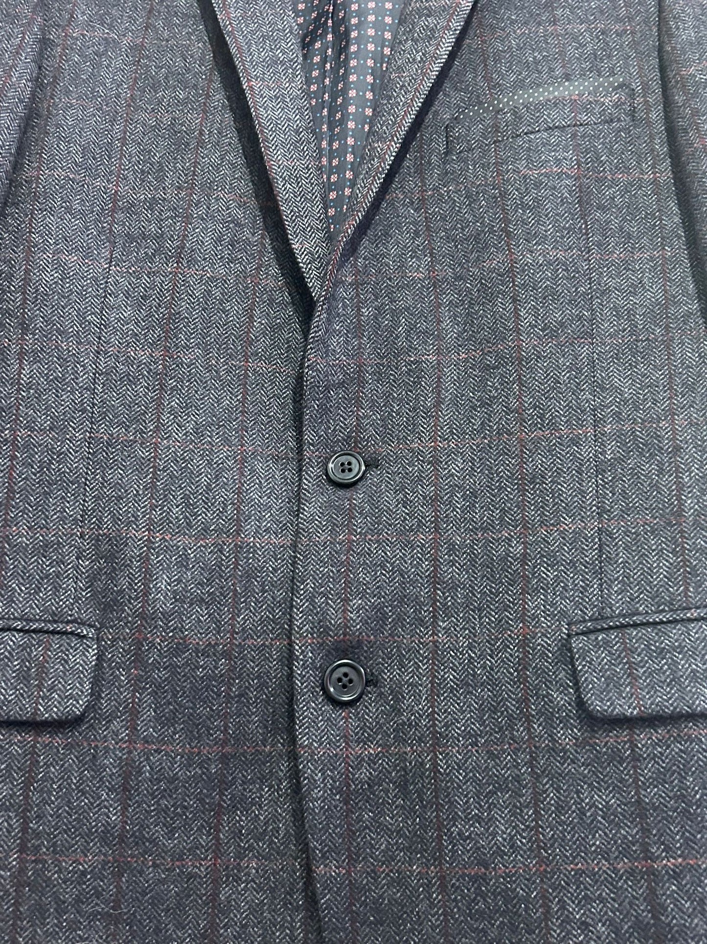 BNWOT Moss London checked button up blazer/ jacket. 42 - slim fit.