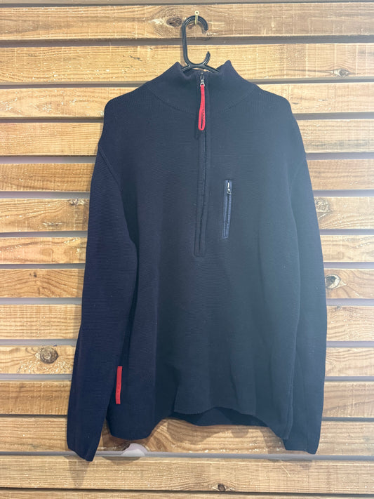 Vintage 90s Prada 1/4 zip knit jumper/ sweater. Size Large.