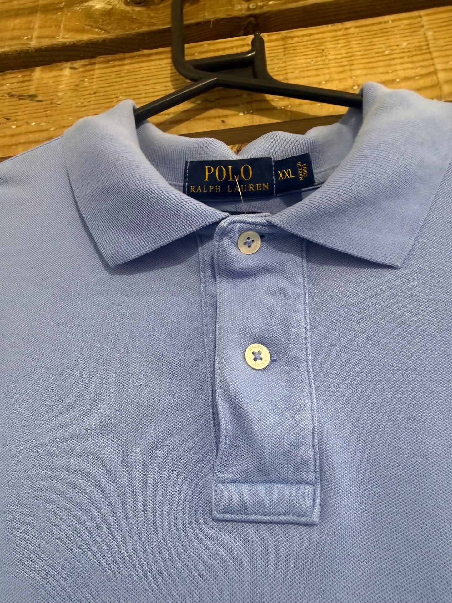 Vintage Y2K Ralph Lauren pony polo shirt. Blue. Size XXL.