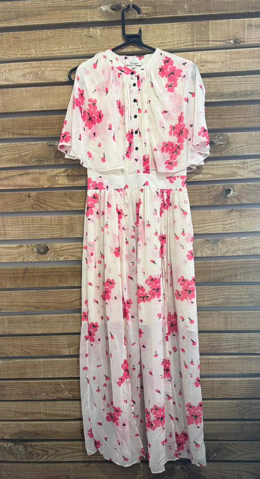 Alice Temperley floral maxi dress. Cape sleeve. Summer/ festival/ evening/wedding. Size 10.