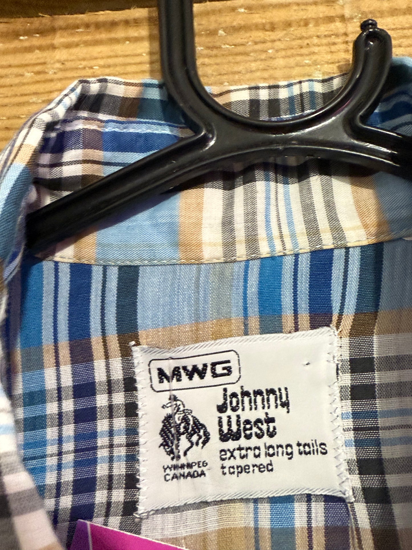 Vintage 80s Johnny West Cowboy Western Shirt. Rockabilly. 50s style. Size Medium.