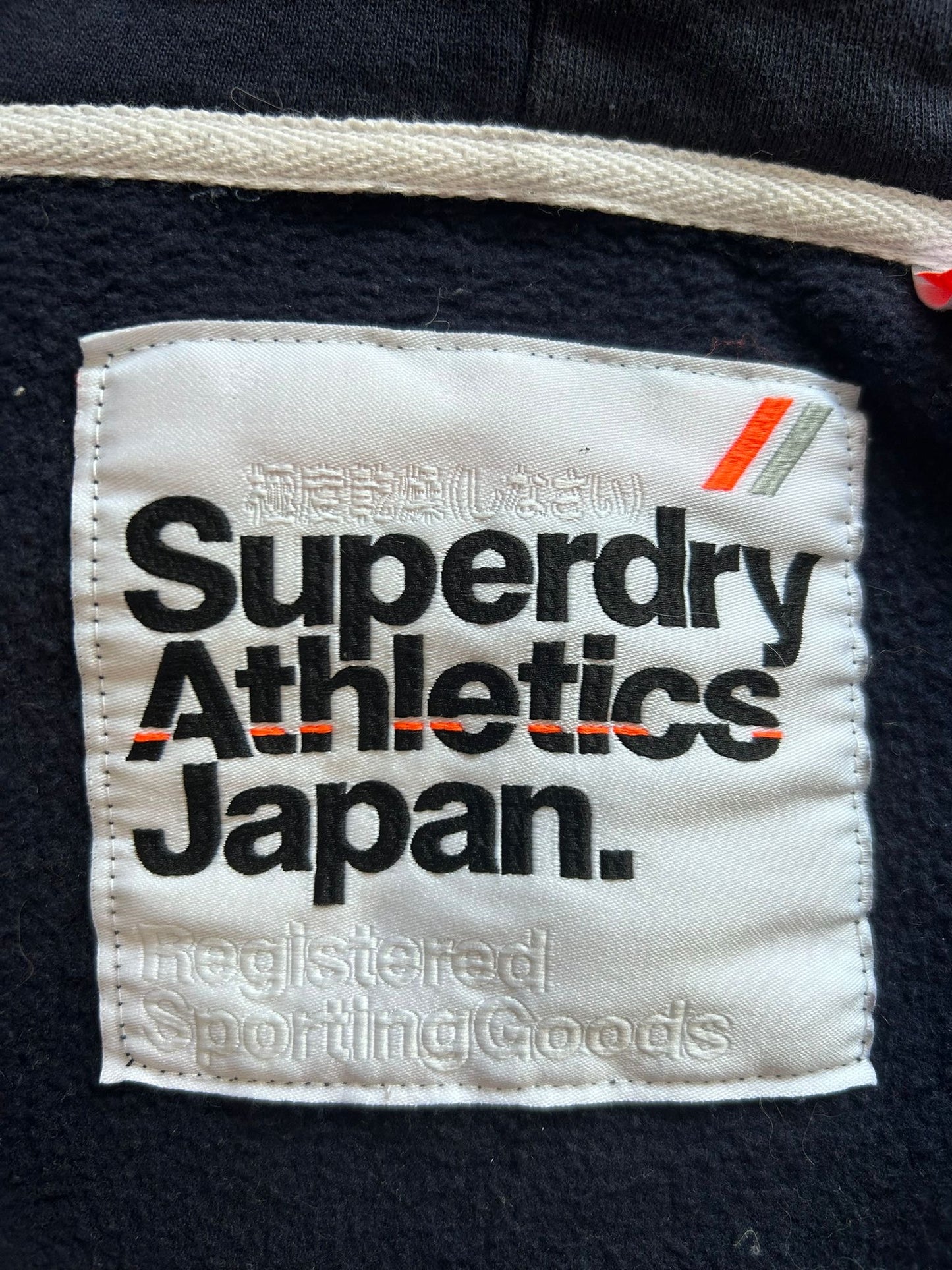 Vintage Y2K Superdry hoodie/ hooded sweater. Blue Size Large.