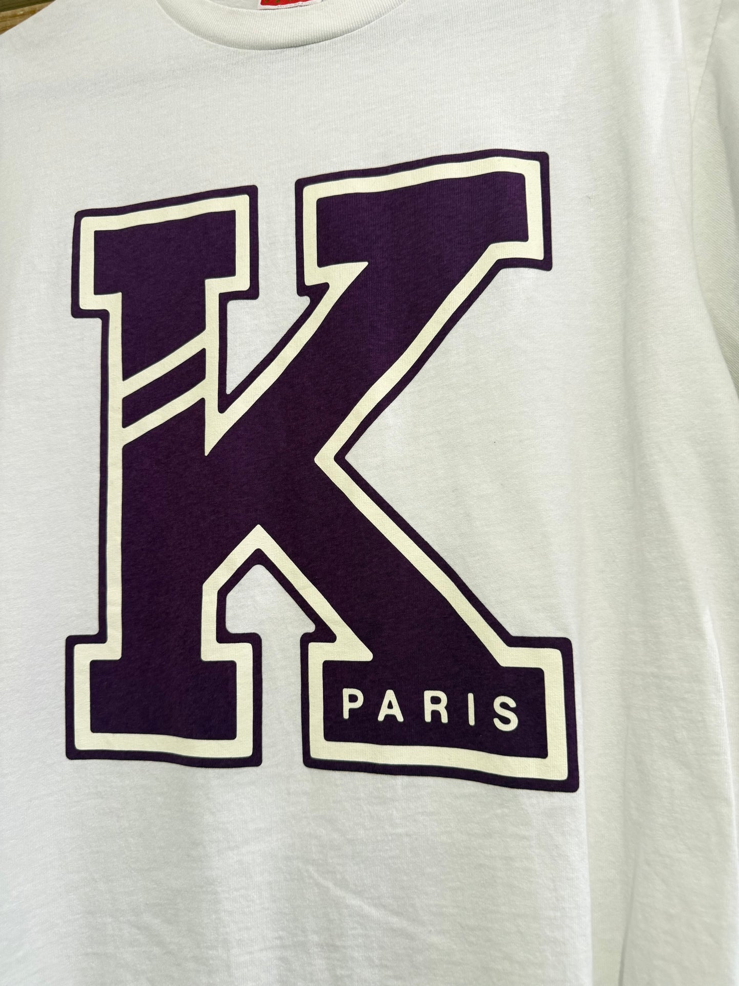 Vintage Y2K Kenzo varsity cotton motif T-shirt. Size Small.
