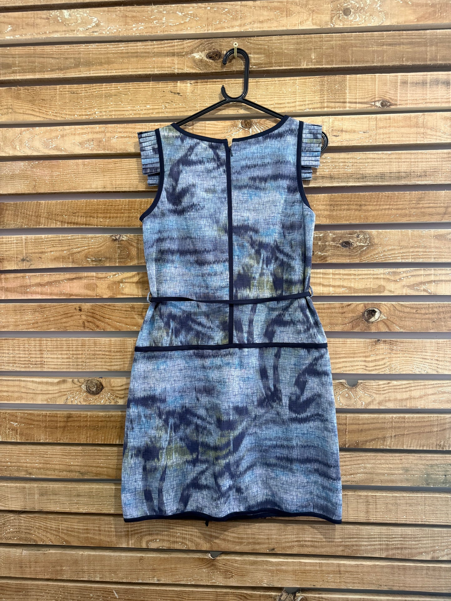 Hobbs patterned shift dress. Blue. Size UK10. Office/ party/ wedding.