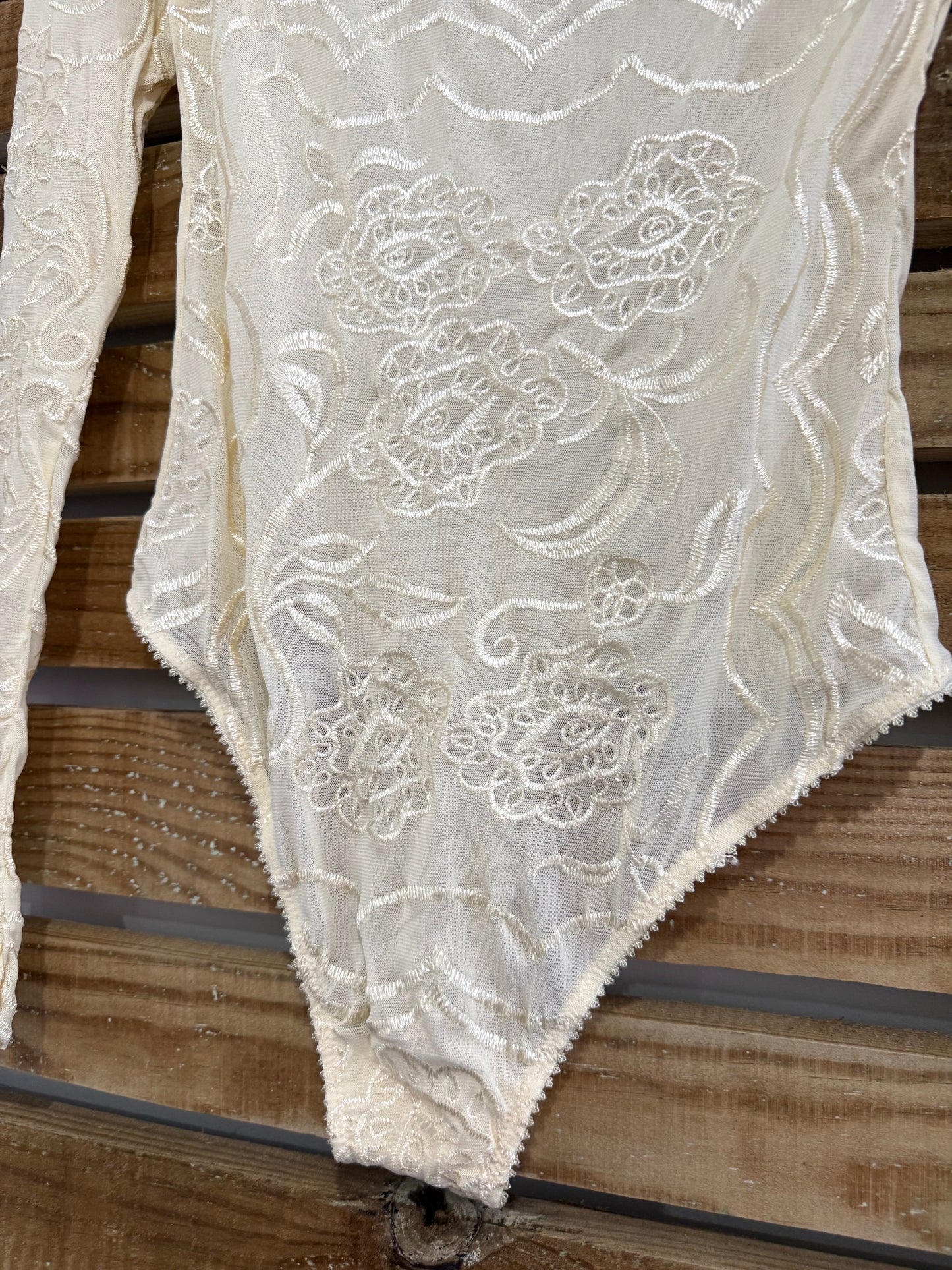Free people lace bodysuit. Cream. Size XS