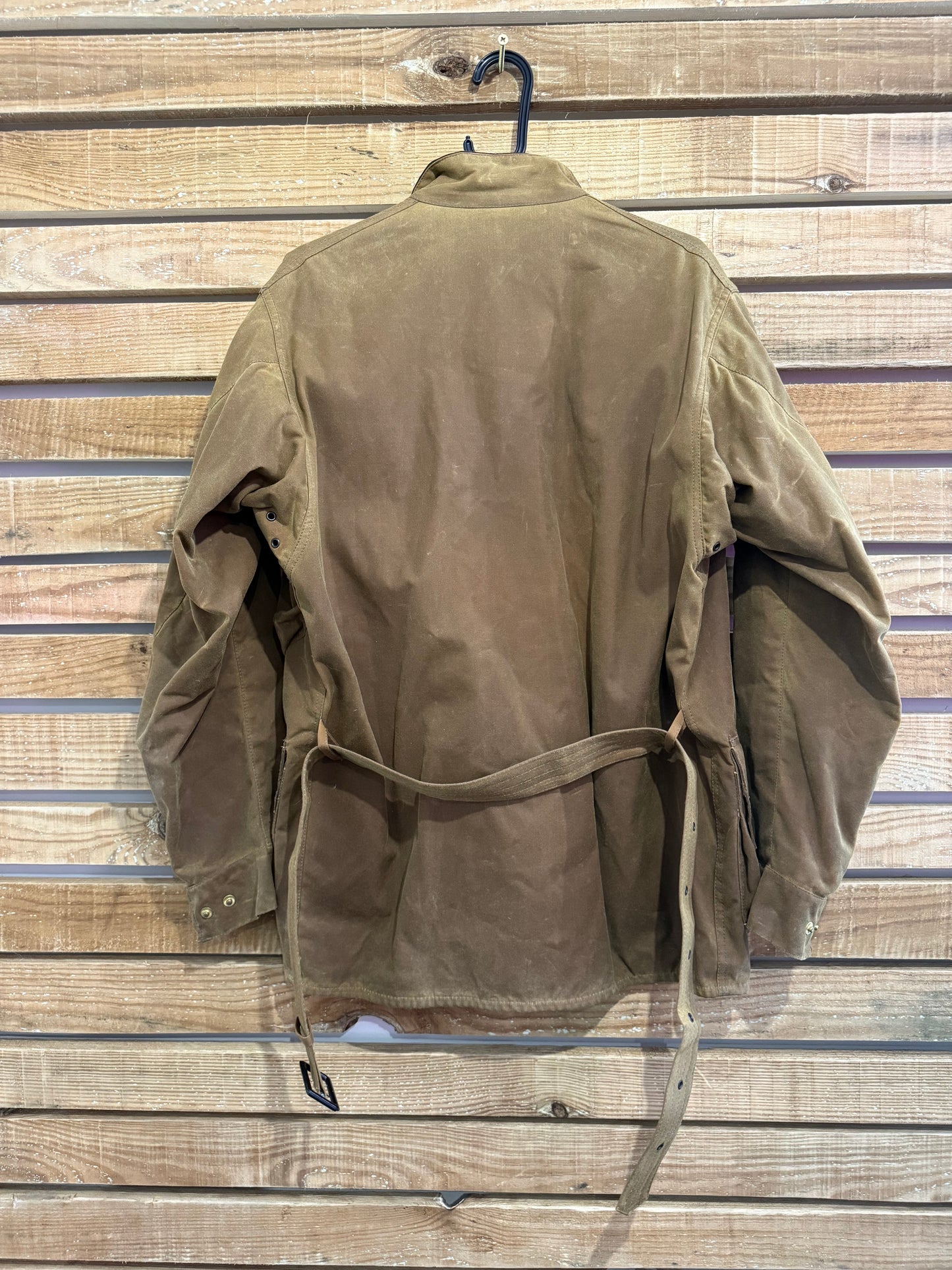 Barbour International A10 motorcycle wax jacket. Brown. Size Large.
