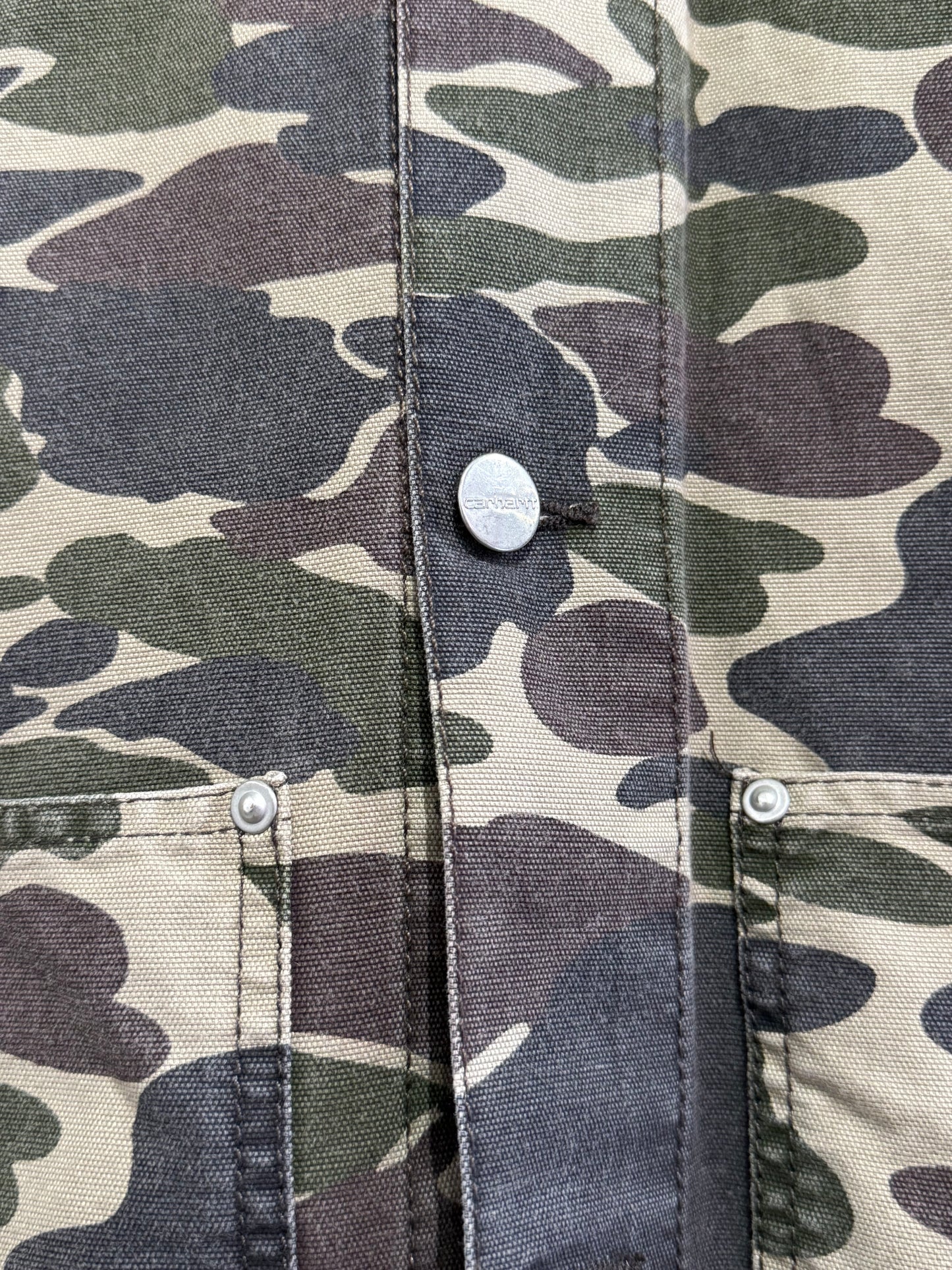 Vintage 90s Carhartt Michigan Jacket. Army/Camo. Size Small. Workwear.