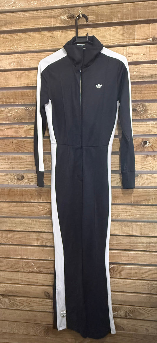 Adidas Ski Chic jumpsuit. Striped black. Size UK6