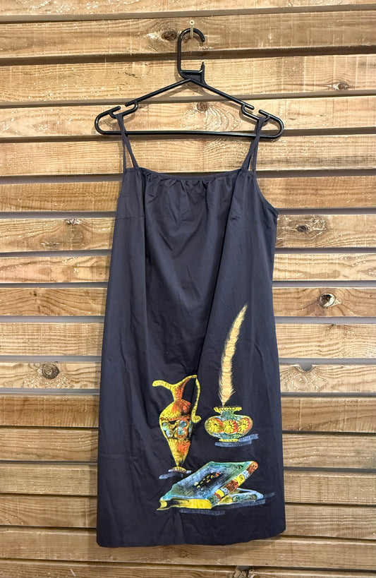 Vintage Y2K Cantina handpainted Italian dress. Size UK10. Summer/ holiday/ beach.