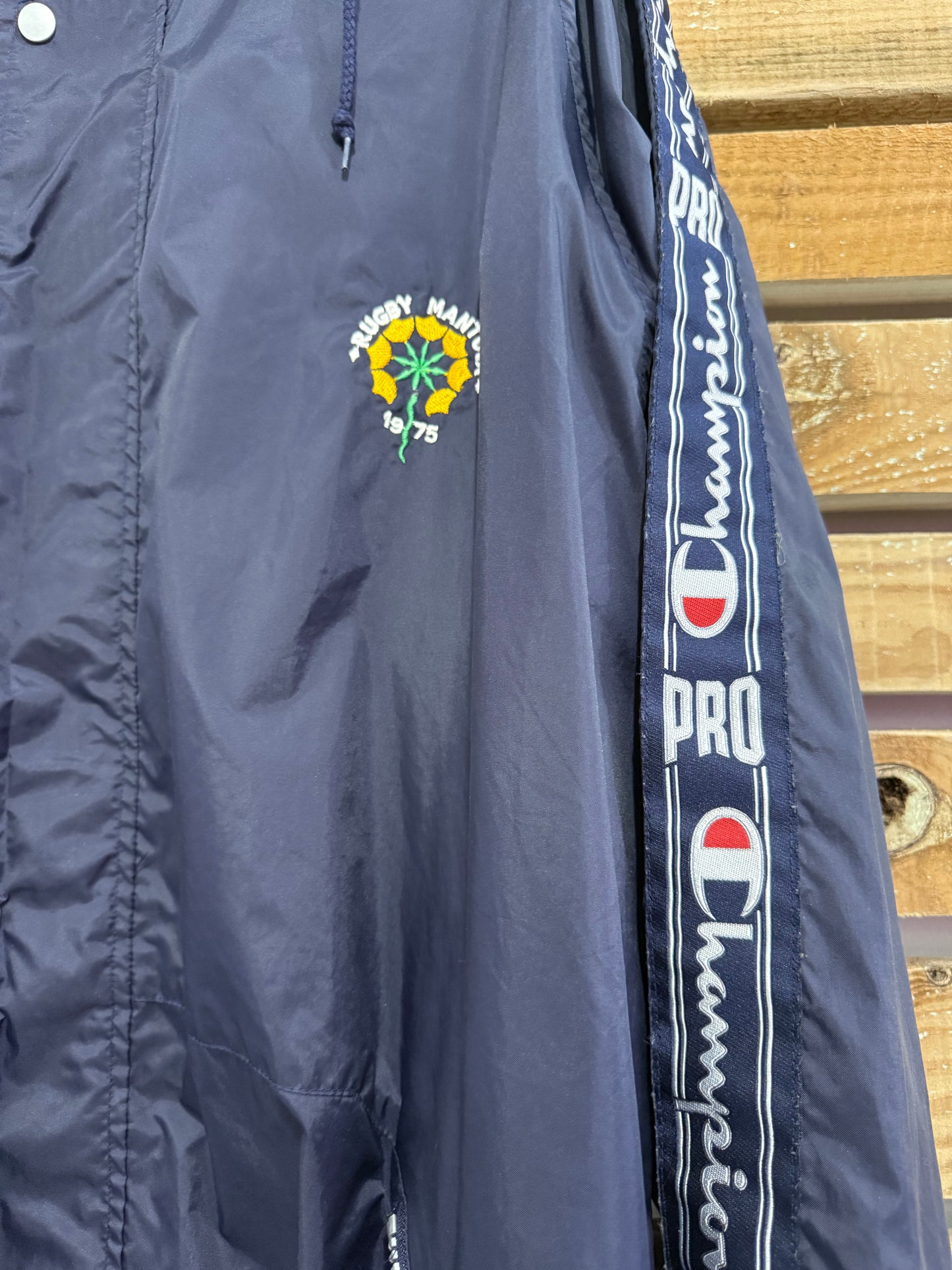 Vintage 90s Champion Pro Rugby windbreaker/ shell jacket. Size XXL. Festival. USA