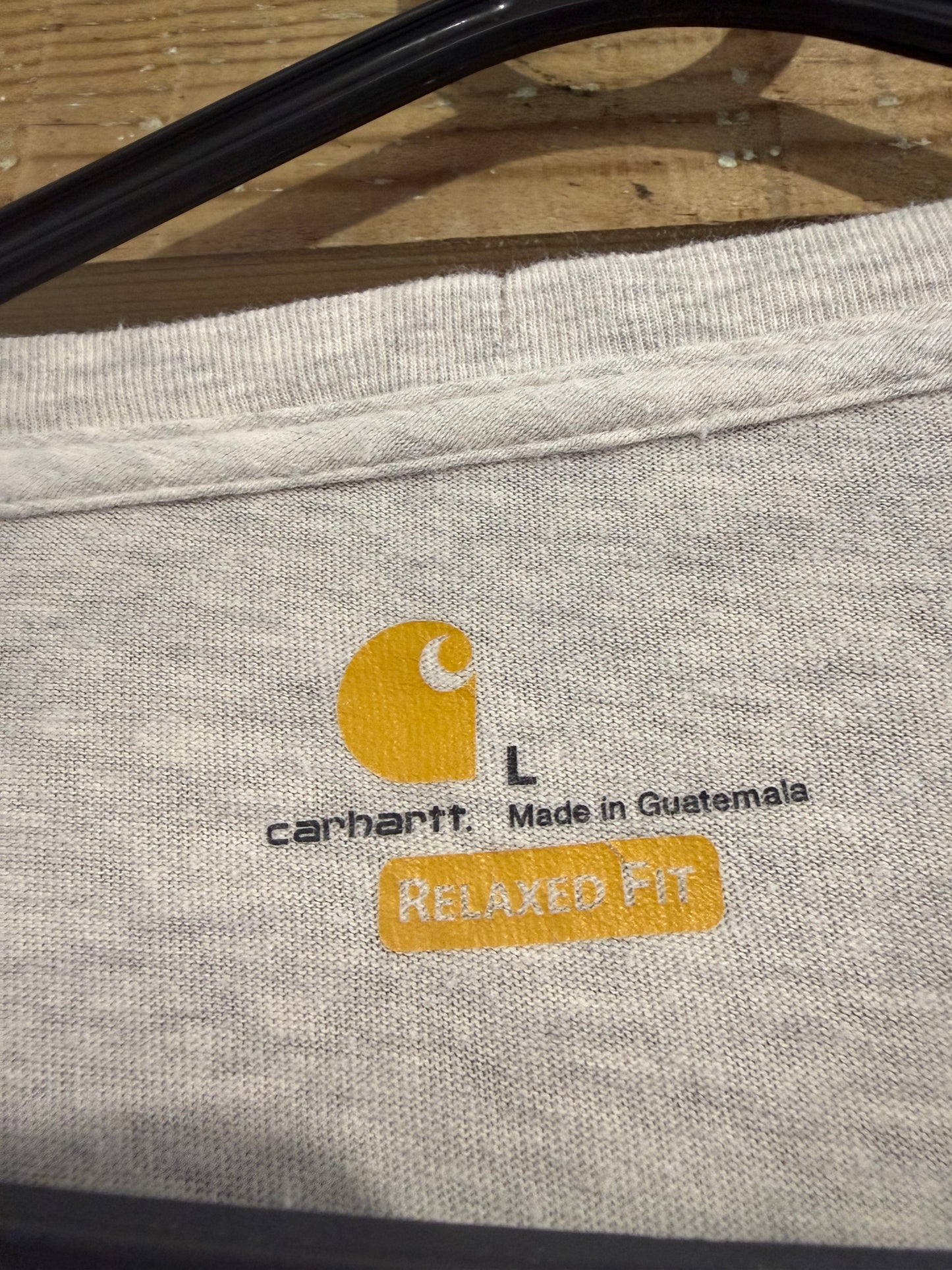 Carhartt built by hand long sleeved logo t-shirt. Workwear/ cowboy/ USA. Size Large.