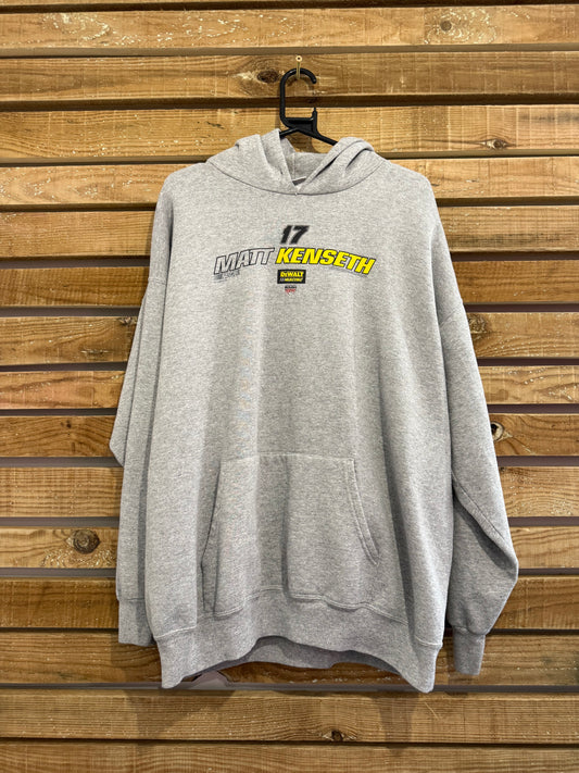 Vintage 90s NASCAR Matt Kenseth Dewalt hoodie/ hooded sweater. Size XL. Workwear.