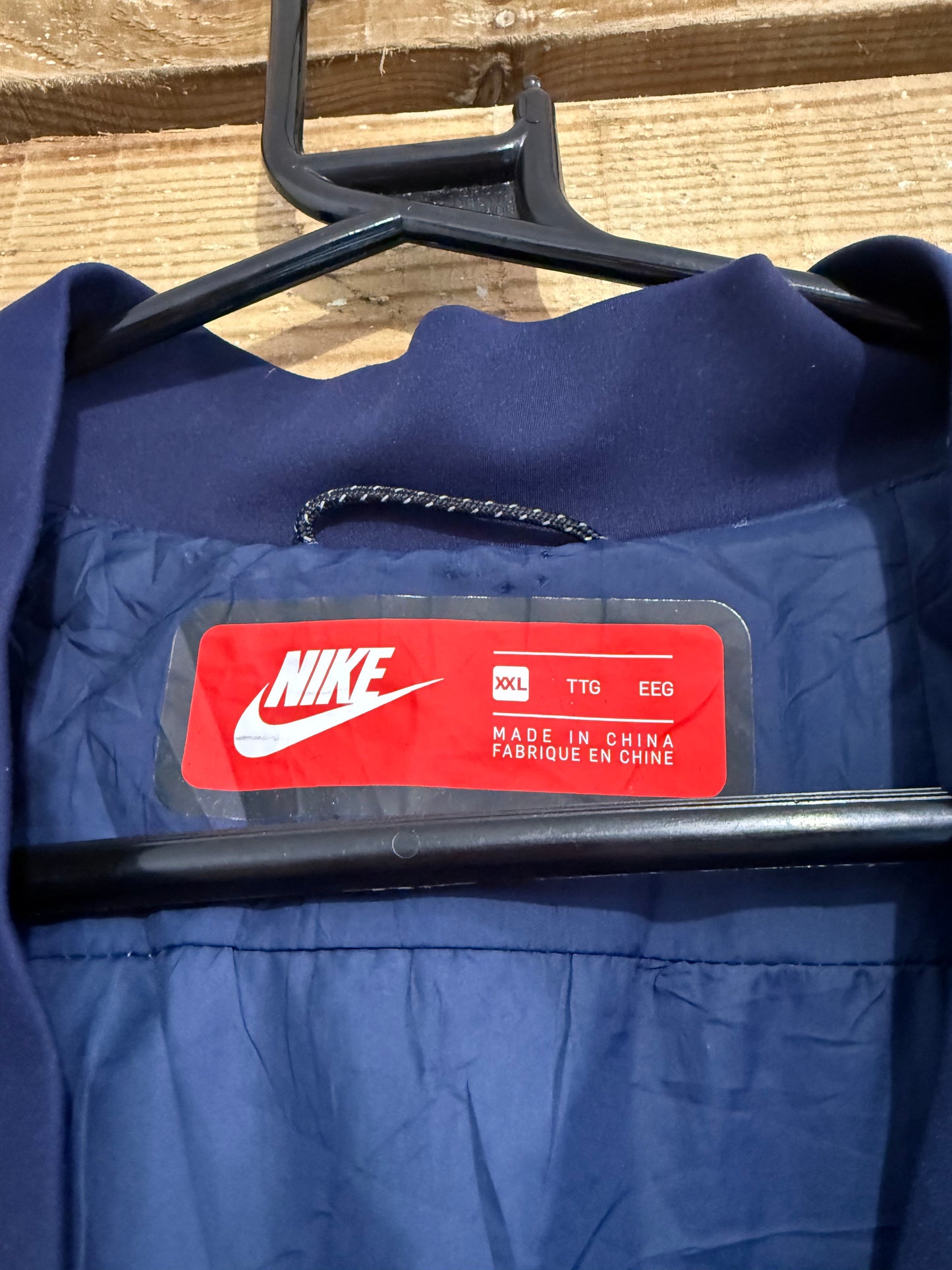 Nike primaloft synthetic fill jacket. Sashiko style. Size XXL. Blue