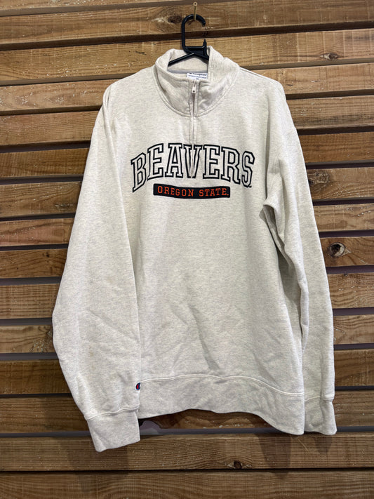 Vintage 90s Champion Oregon State Beavers 1/4 zip Sweater/sweatshirt. Size XXL