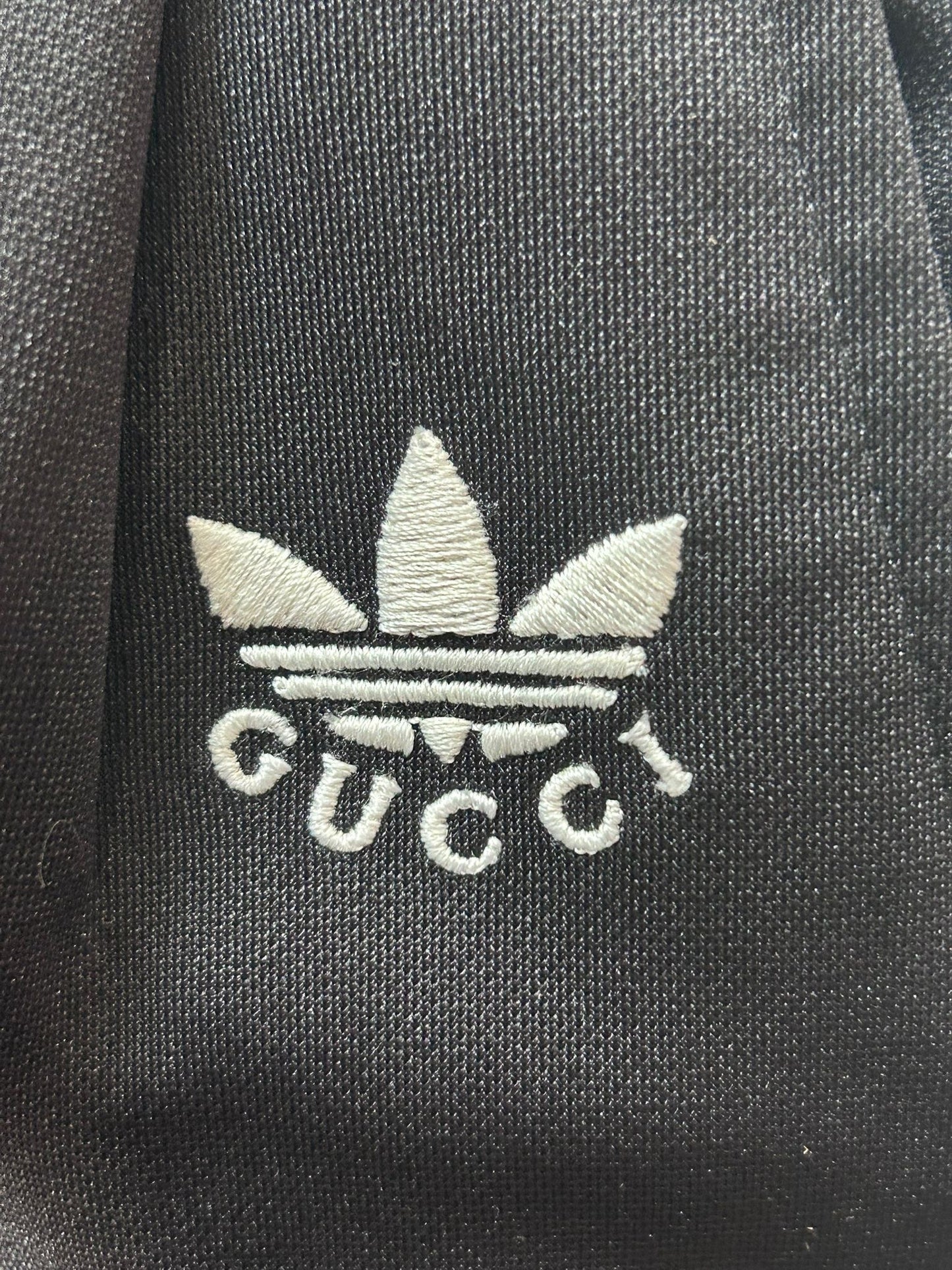 Gucci x Adidas black high waisted bermuda shorts/ trousers. Size 46. 31” waist, size 10-12.