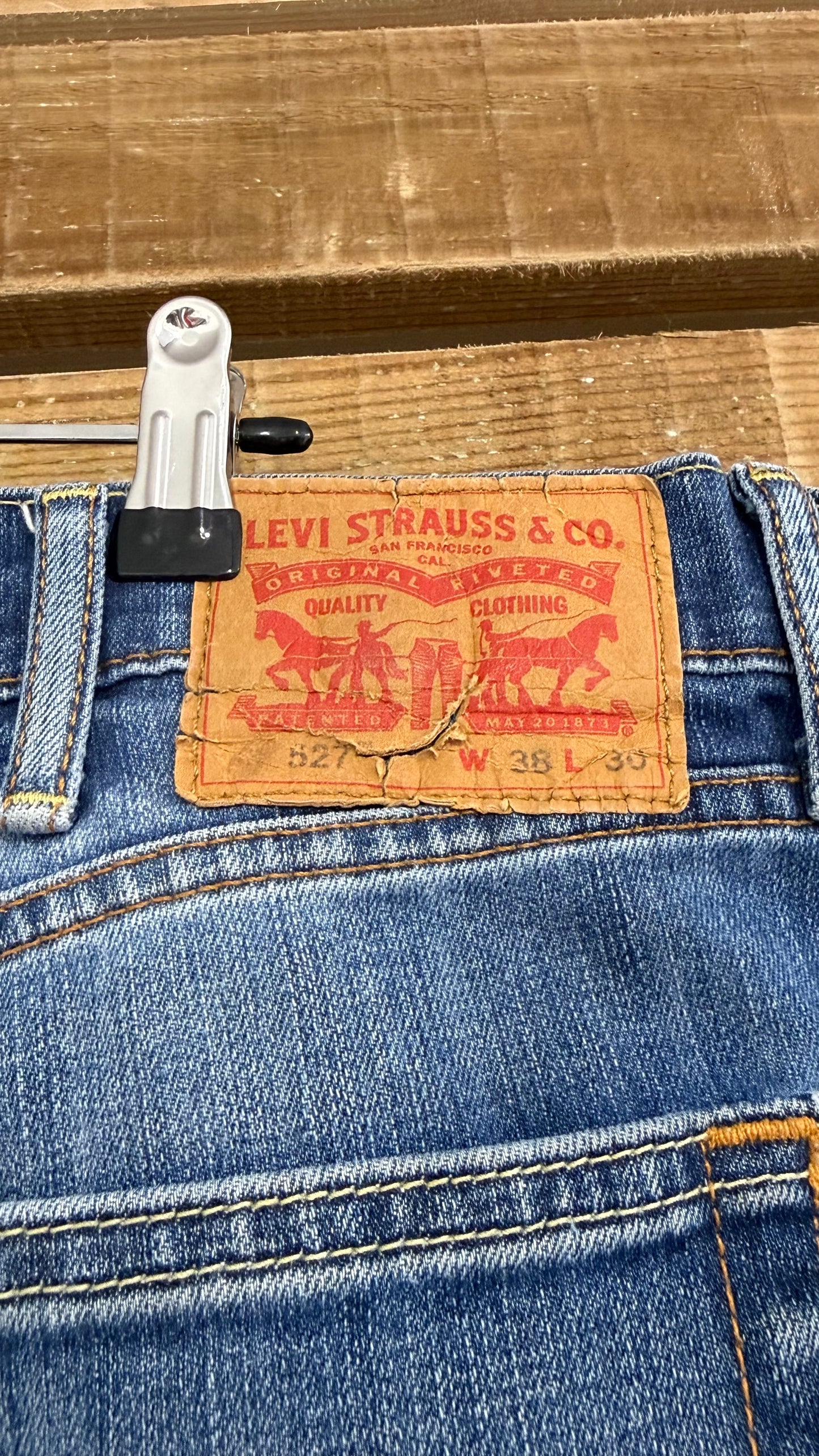 Vintage 90s Levi’s 527 Cut Off Denim Shorts. 38” waist, UK20