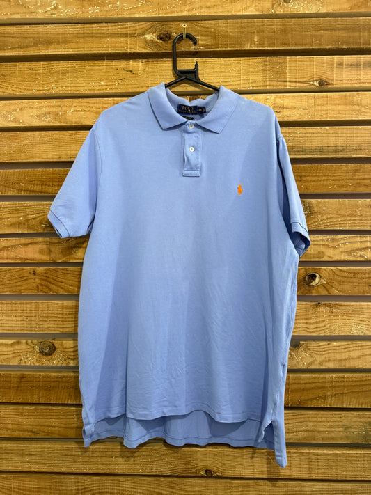 Vintage Y2K Ralph Lauren pony polo shirt. Blue. Size XXL.