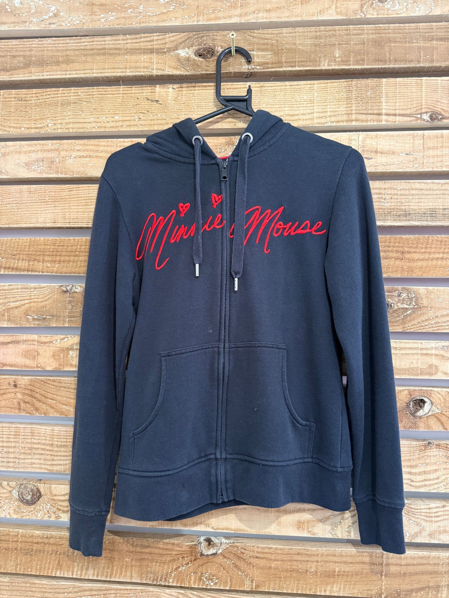 Vintage Y2K Disney Minnie Mouse hoodie/ hooded sweater. Black. Size Small.