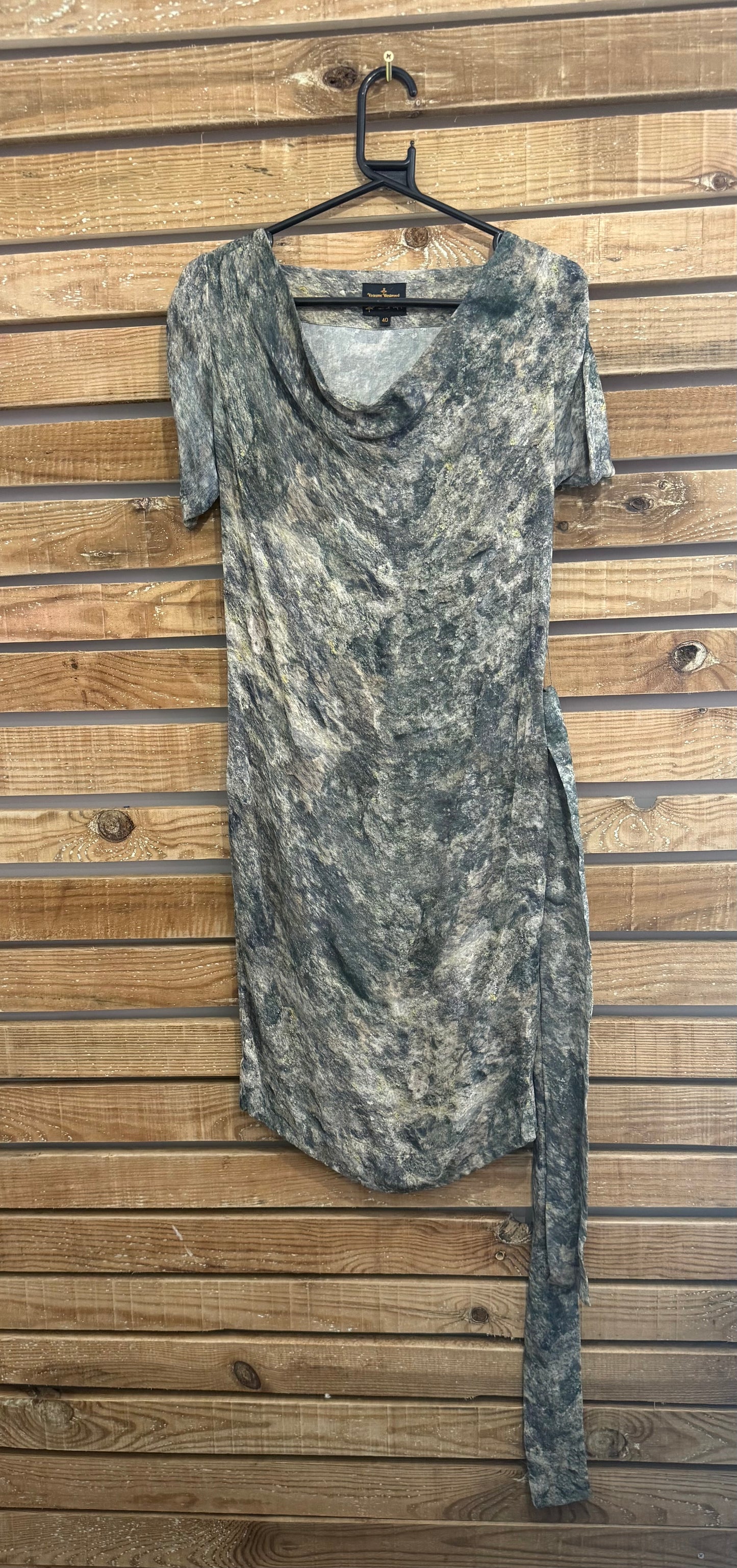 Vivienne Westwood anglomania wiggle Dress. Marble print. Size UK10. EU40. Rare.