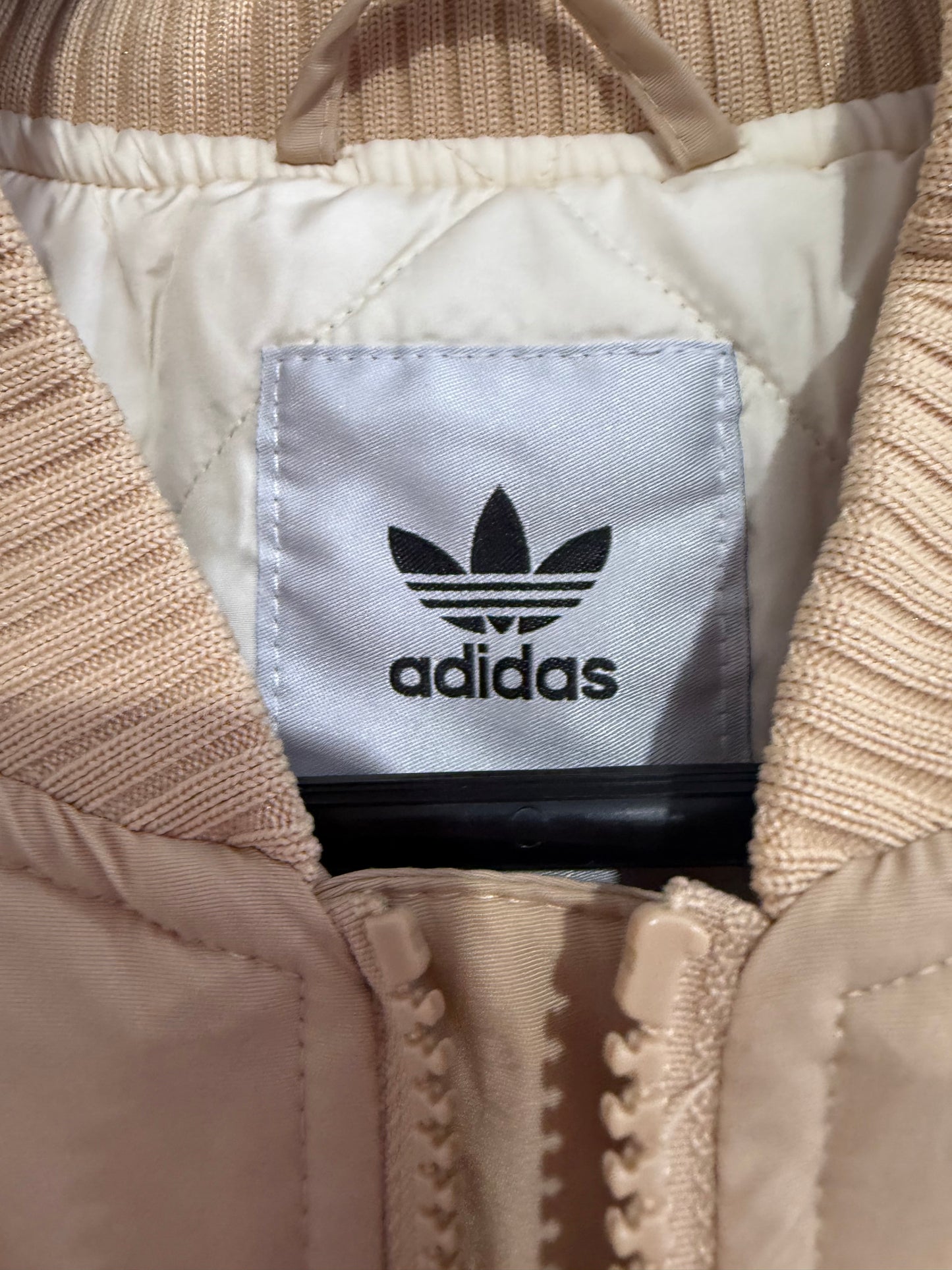 Adidas originals beige bomber Jacket. Size 10. Festival.