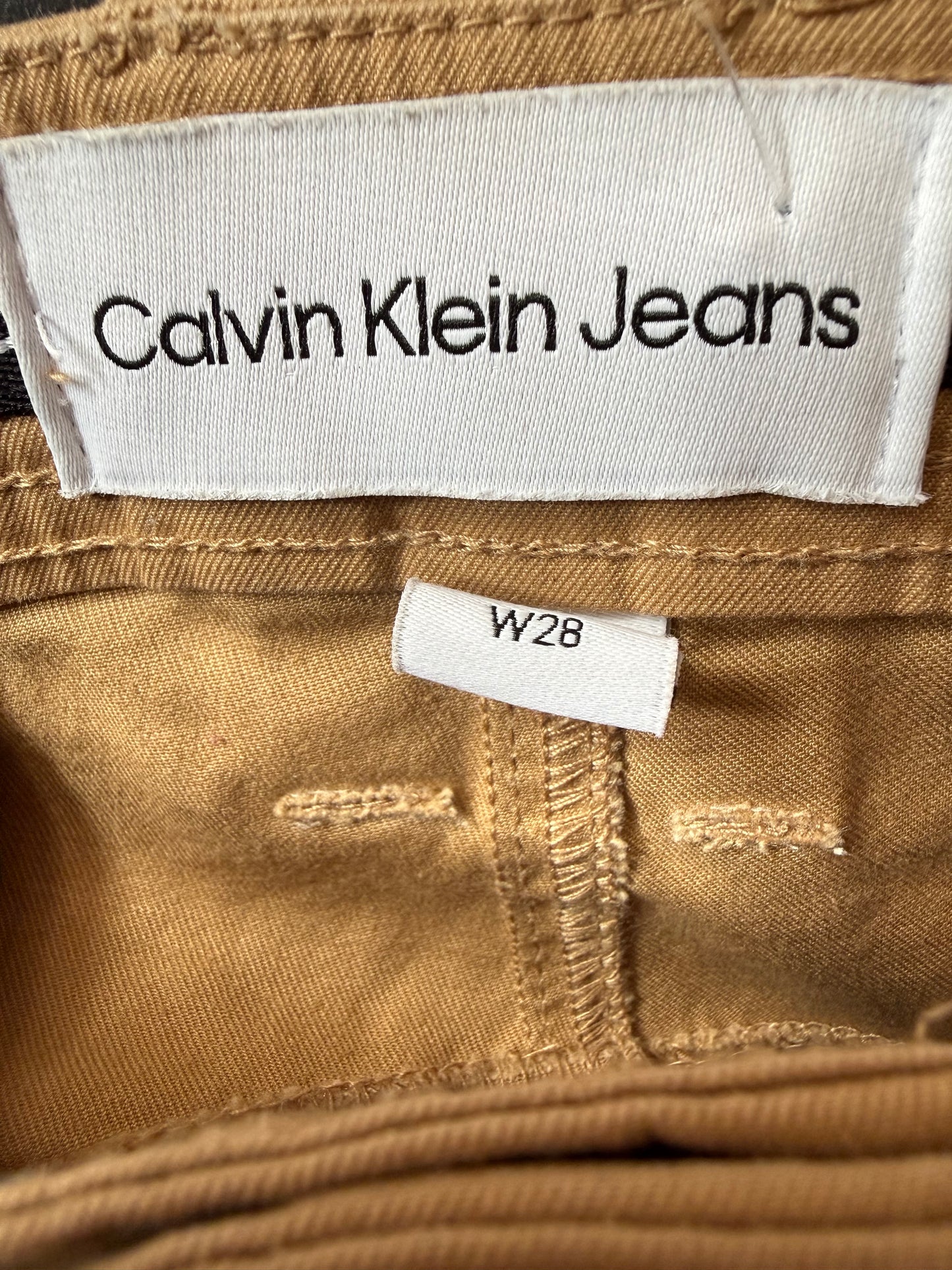 Calvin Klein cargo jeans pants/ trousers. Beige. 31” waist, 31” leg.