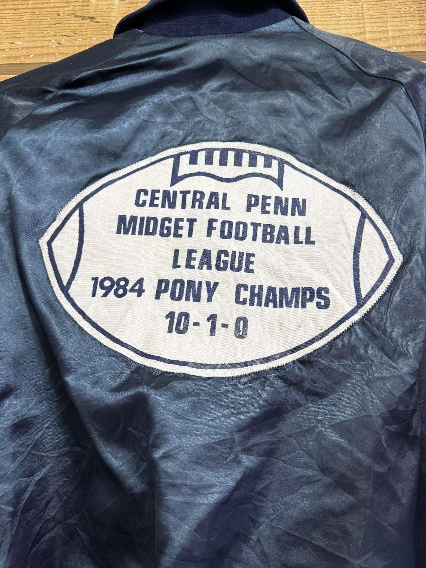 Vintage 80s satin bomber jacket. USA. Size Small. Varsity