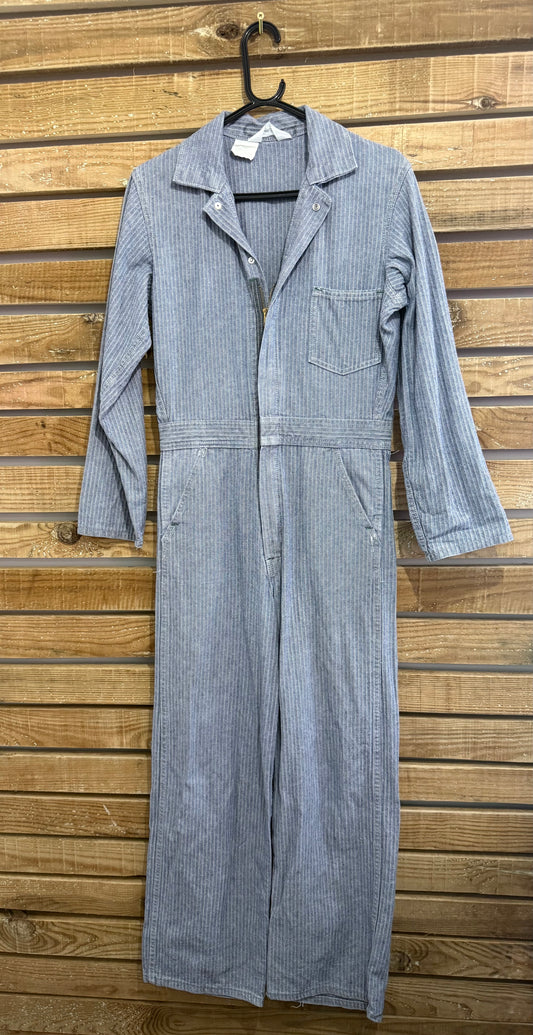Vintage 70s Key Imperial made in USA denim boilersuit/ coveralls. Workwear. Size Small.