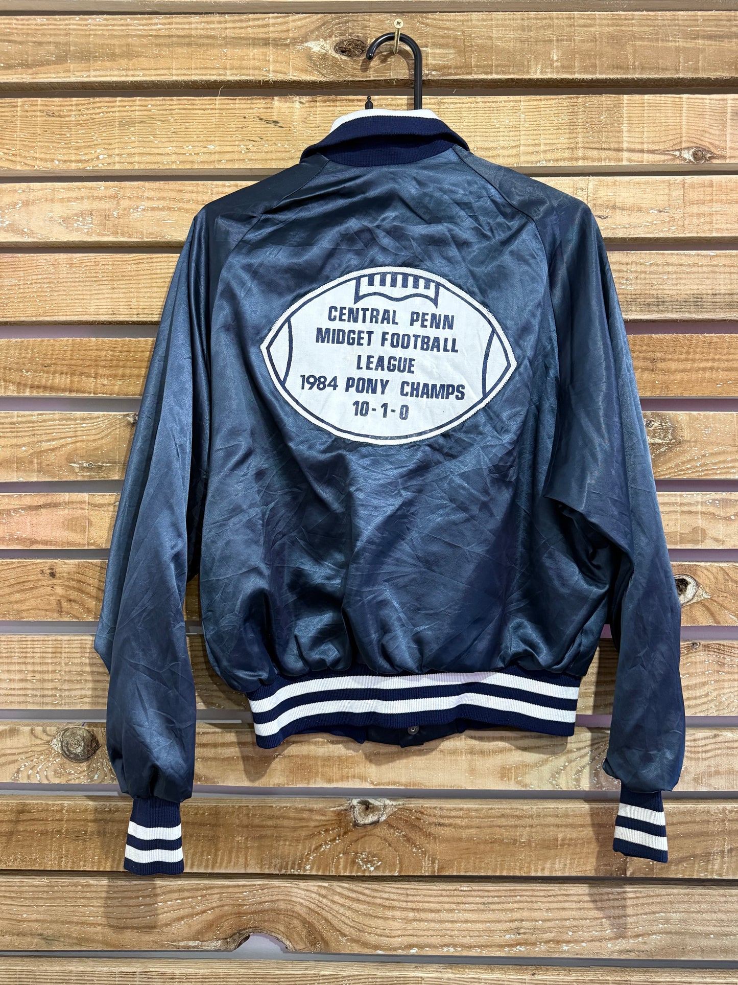 Vintage 80s satin bomber jacket. USA. Size Small. Varsity