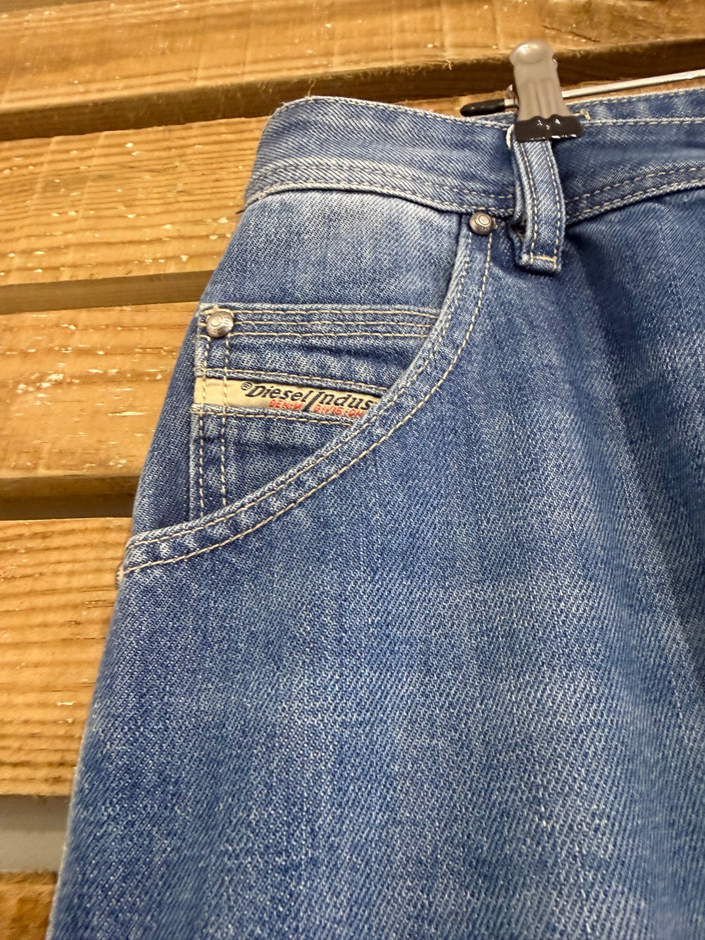 Vintage Y2K Diesel Jeans. Blue. 35” waist” 33” leg.