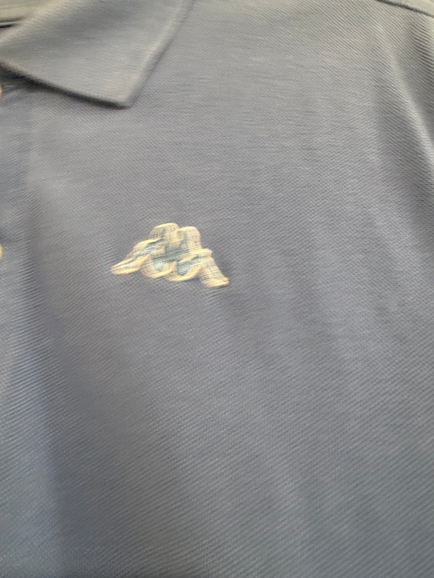 Vintage 90s Kappa polo shirt. Blue. Size Small. 38” chest.