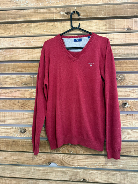 Gant wool knitted jumper/ sweater. Rust colour. Size Medium.