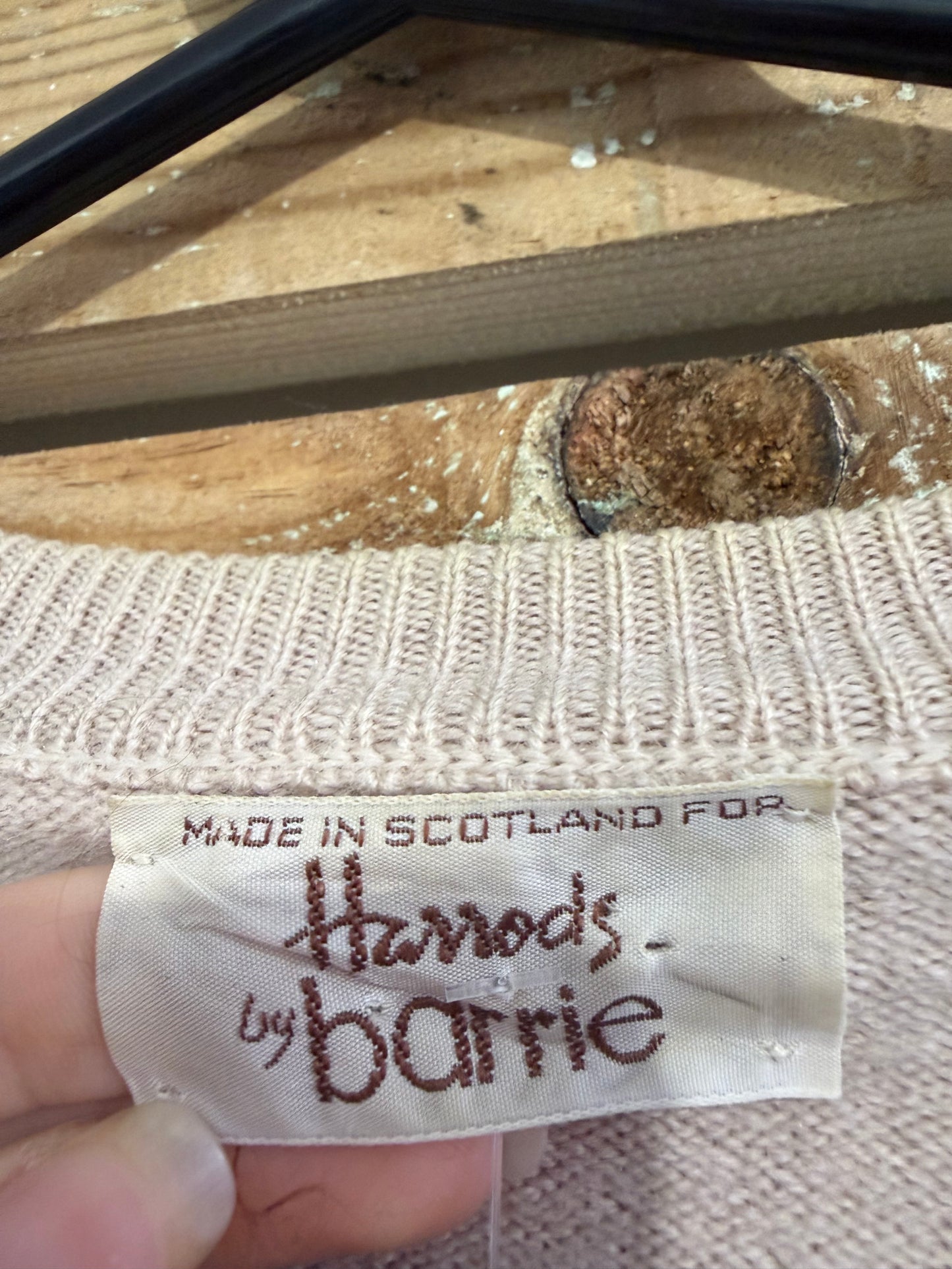 Vintage 90s Harrods by Barrie wool cardigan. Size Medium.