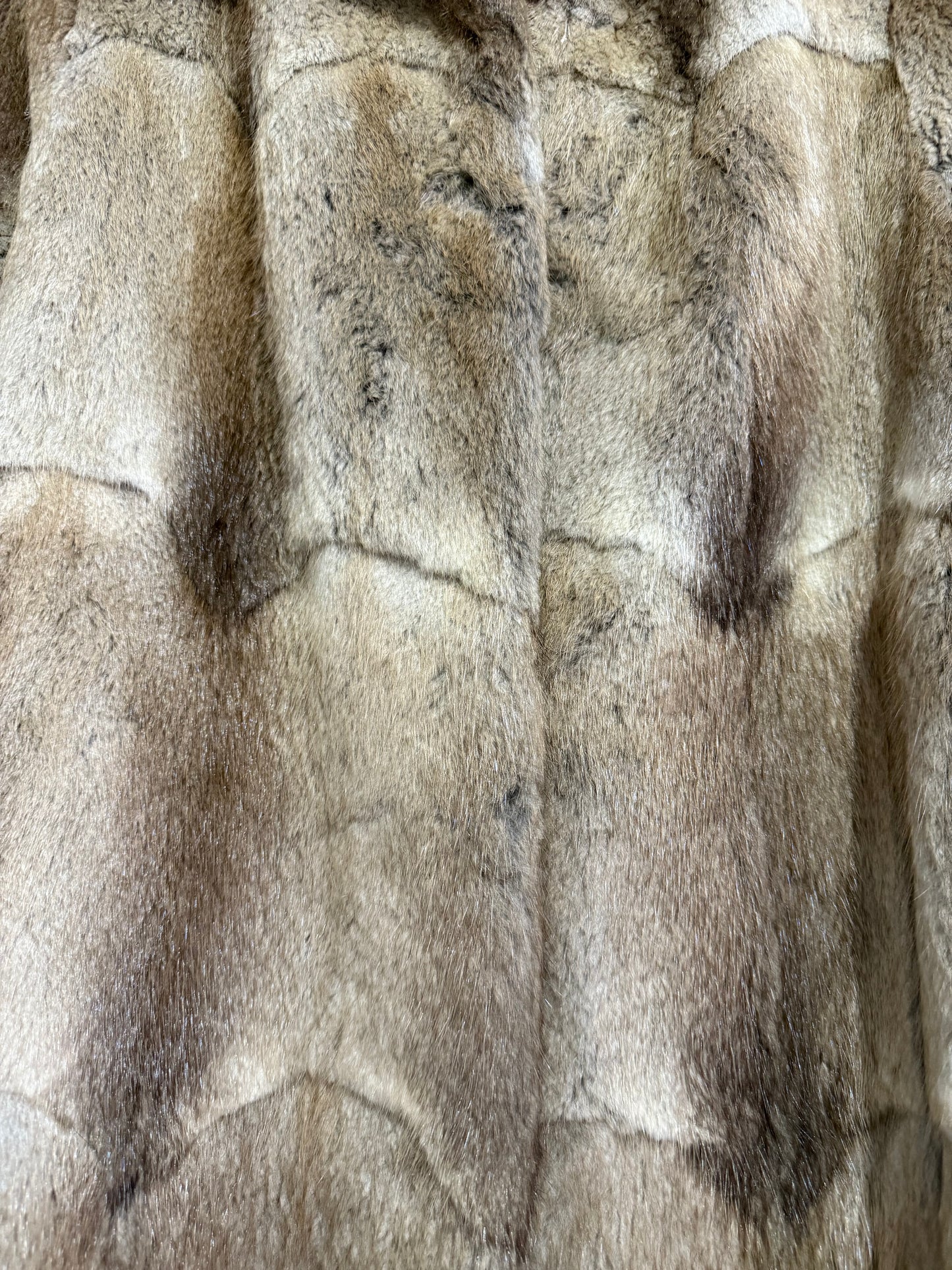 Vintage 80s Musquash brown/ grey fur coat/ jacket. Free sizing up to a size 16.