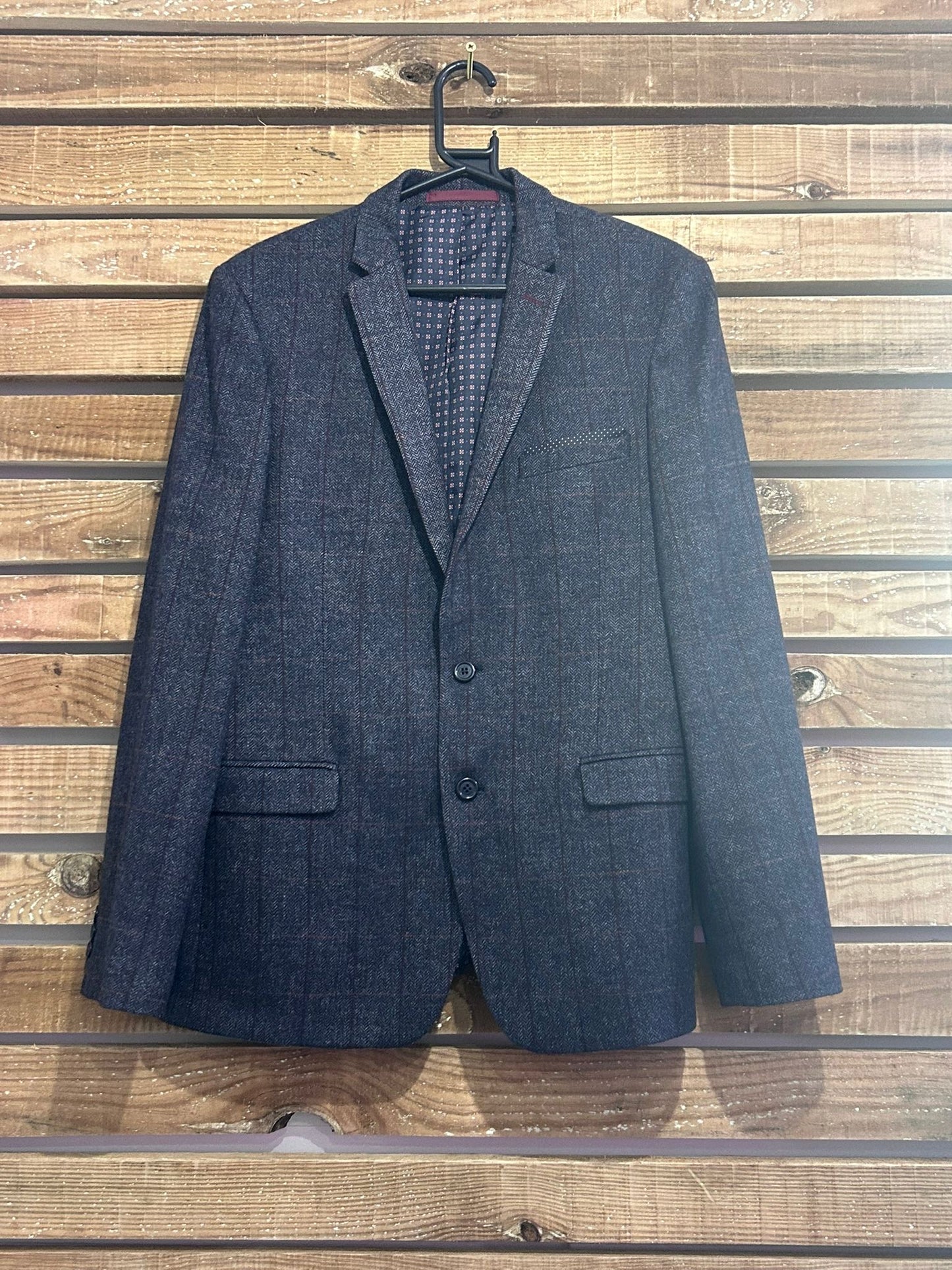 BNWOT Moss London checked button up blazer/ jacket. 42 - slim fit.