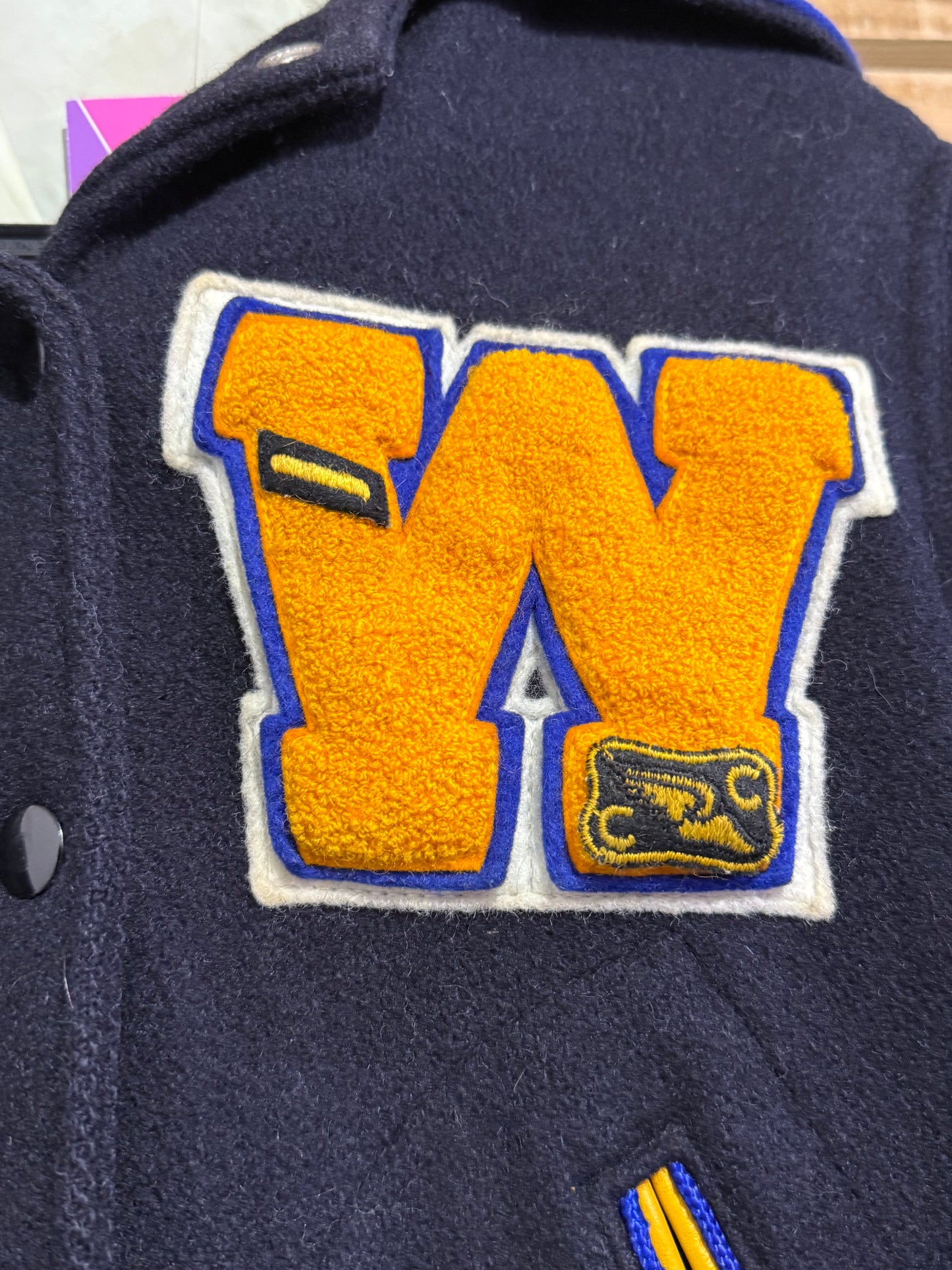 Vintage 80s Varsity Jacket. 50s Style. College Jacket. Rockabilly. Size Small.