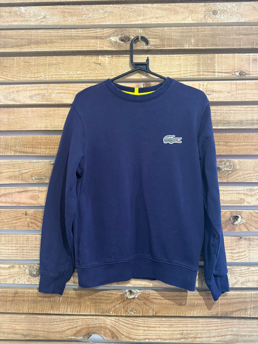 Lacoste x National Geographic navy logo sweater/sweatshirt. Size Small.
