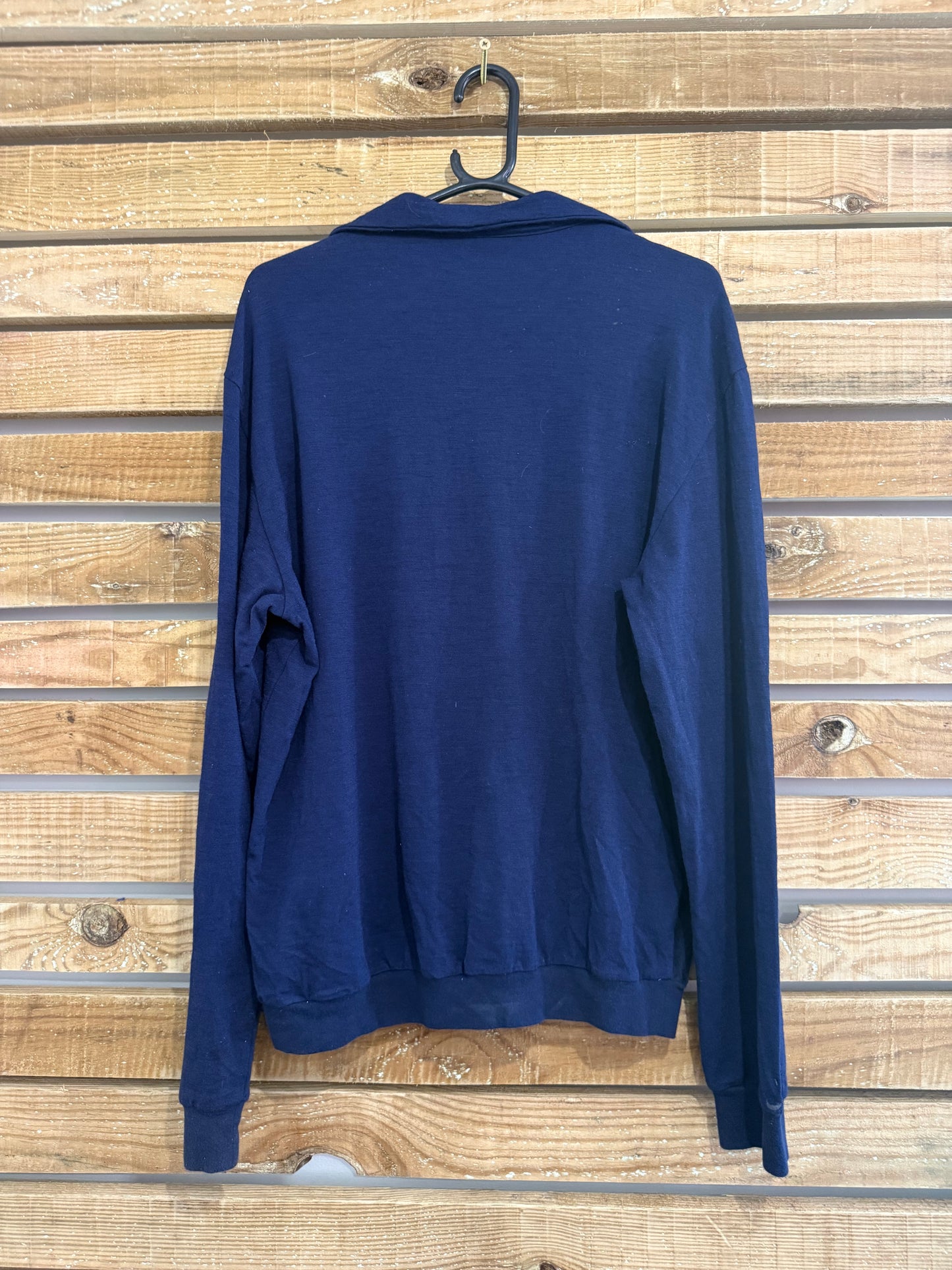 Vintage 90s Versace open velour v neck top/ shirt. Size Large.