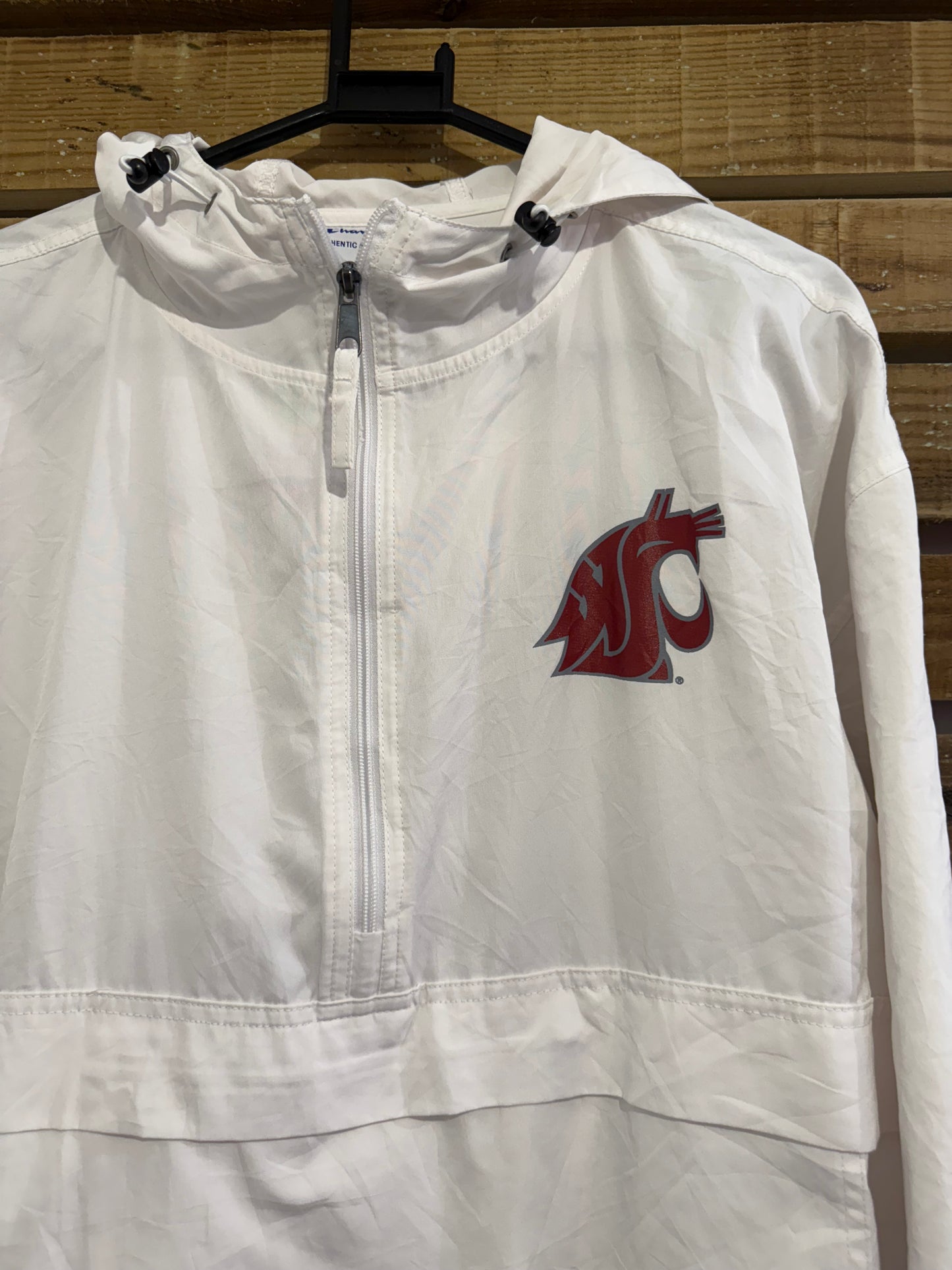Vintage 90s 1/4 zip Champion Cougs windbreaker/ shell jacket. Size Large. Festival. USA.