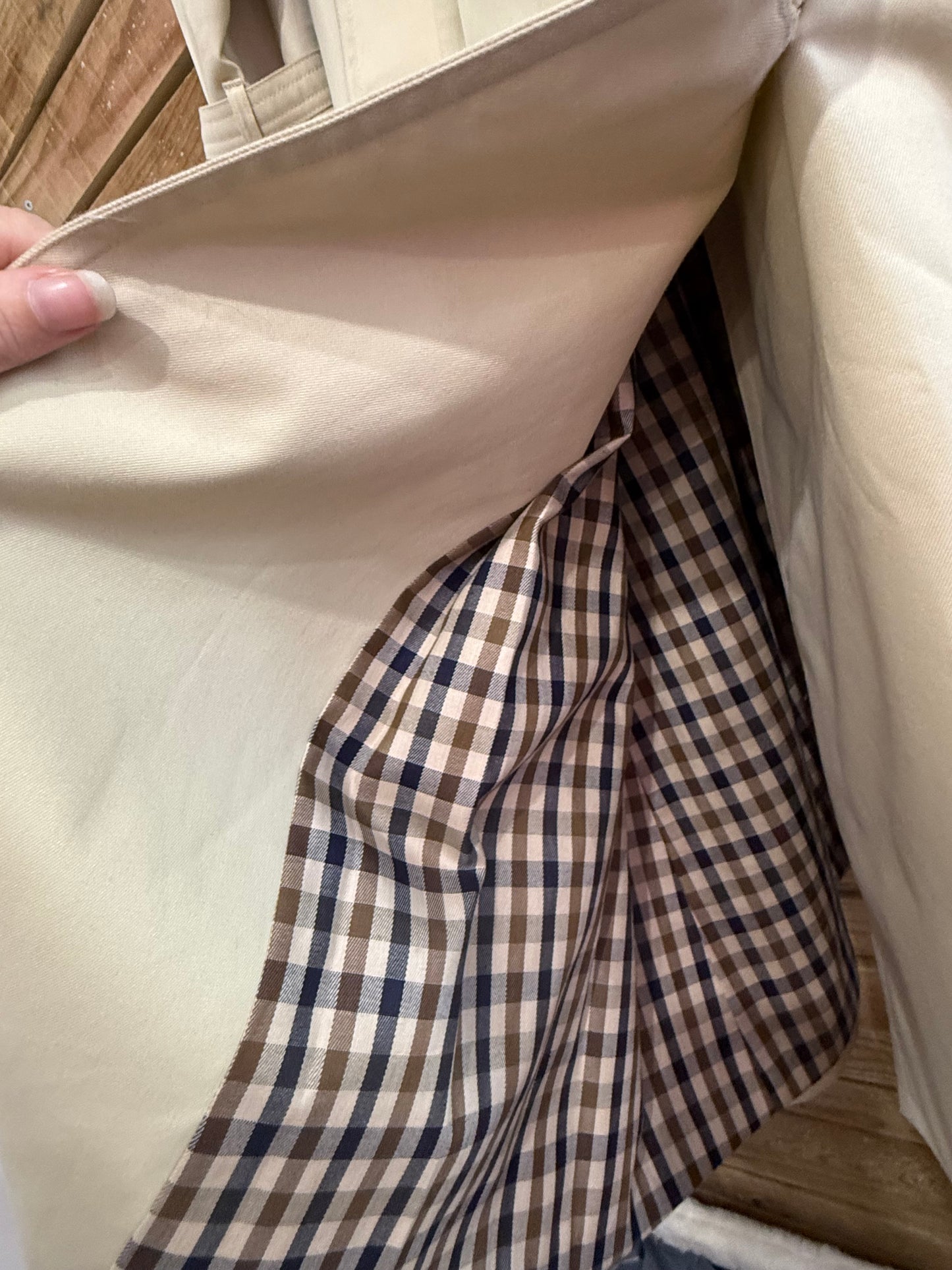Vintage 90s Aquascutum Mac/ Trench Coat. Beige. Original. Size Medium.
