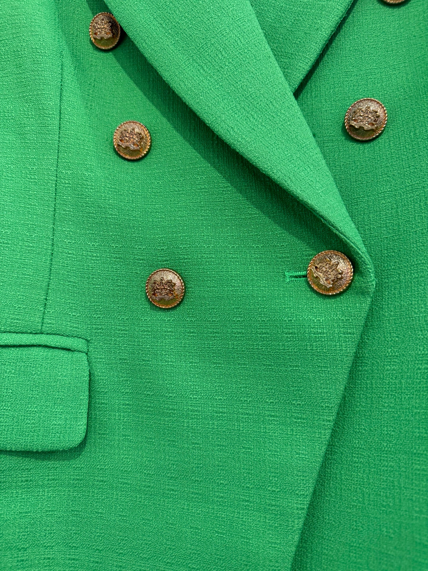 Vintage 90s double breasted jacket. Gold buttons. 70s style. Size Large.