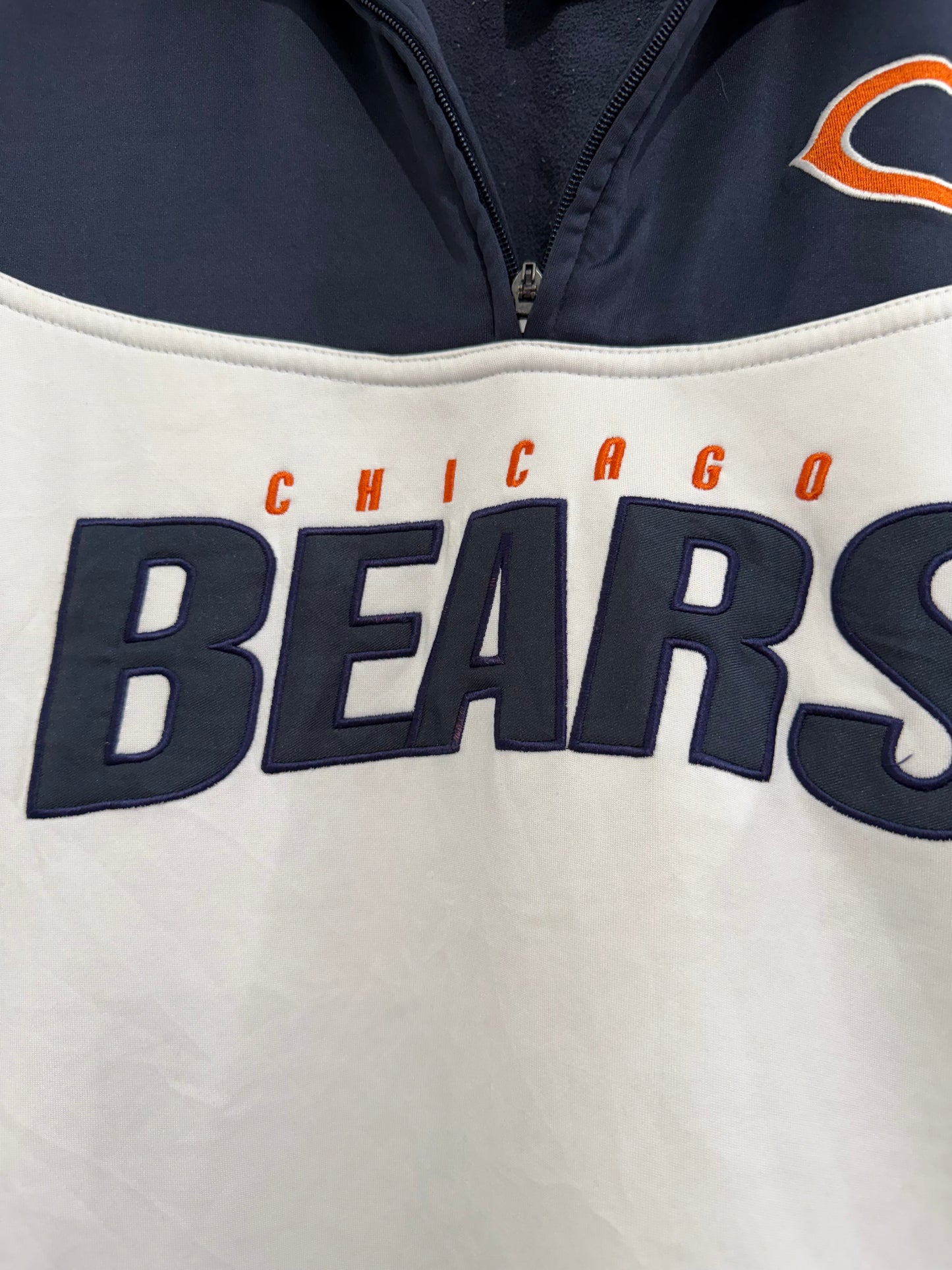Vintage 90s NFL Reebok Chicago Bears 1/4 zip Sweater/sweatshirt. Size Large.
