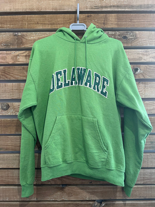 Vintage 90s champion Delaware University hoodie/ hooded sweater. USA/ American. Green Size medium