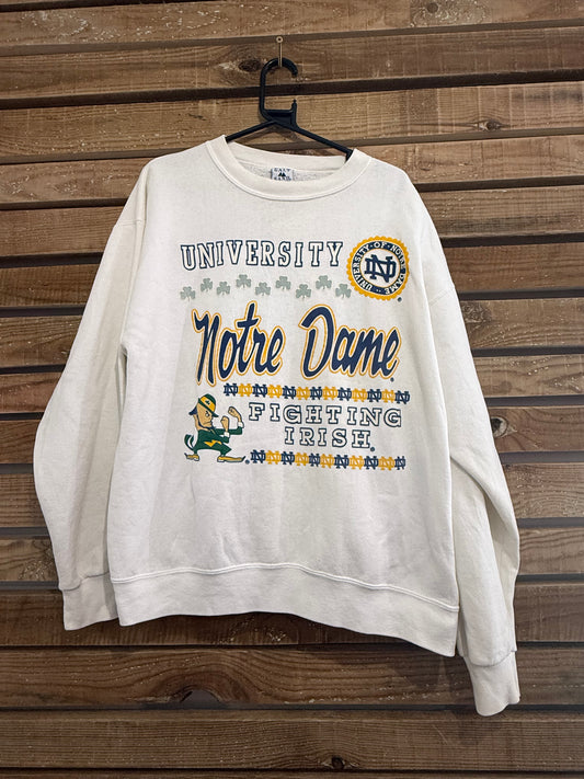 Vintage 90s American Notre Dame University spell-out sweater/ sweatshirt. USA. Size XL