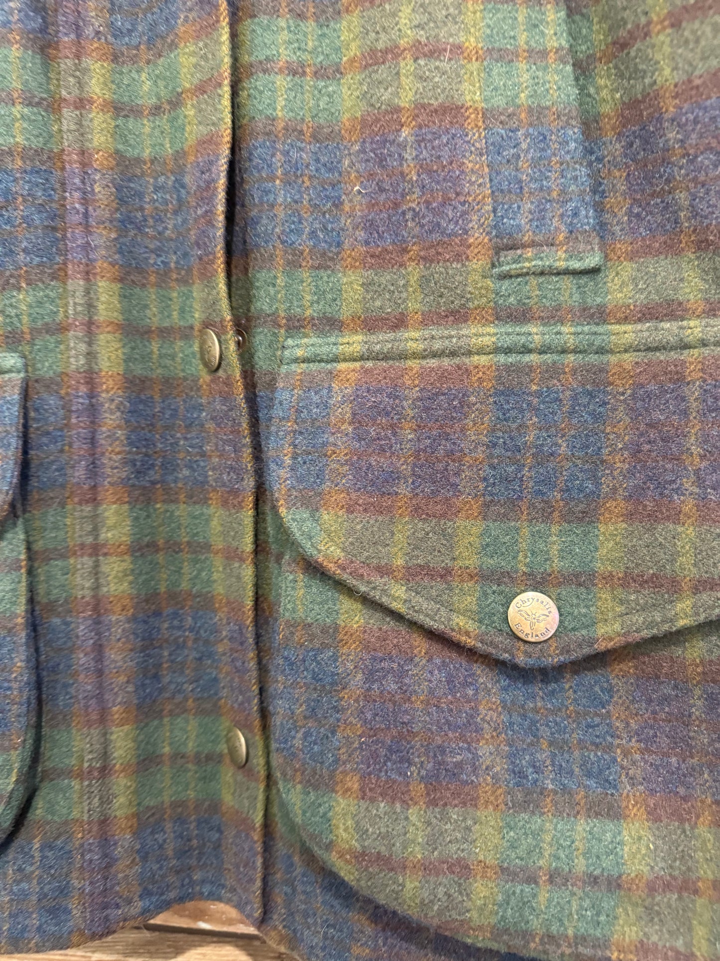 Chrysalis Tweed Wool Field Coat. Outdoors Jacket. Hunting/Country. Green. Size XL