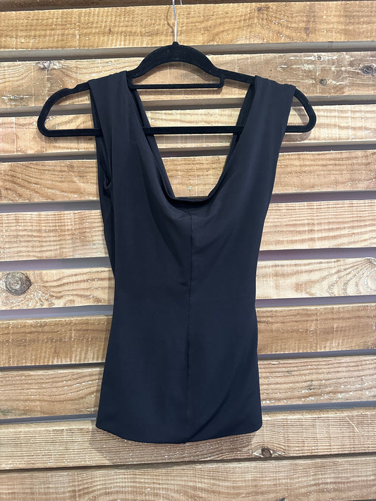 Gail Berry black cowl neck evening top. Goth. Size small.