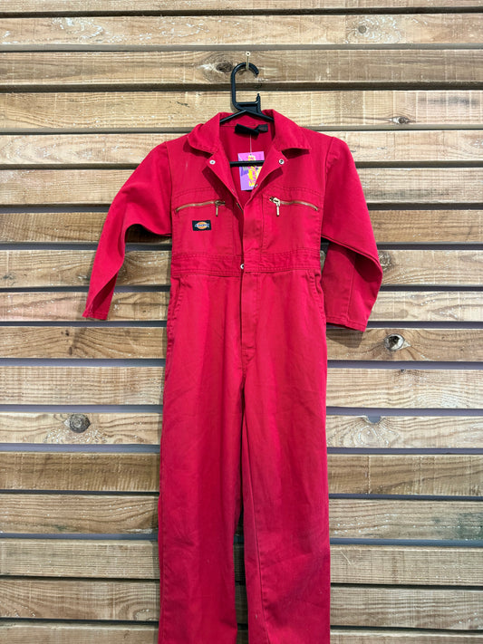 Vintage 90s Dickies red boiler suit. Workwear. Kids. Age 7/8.