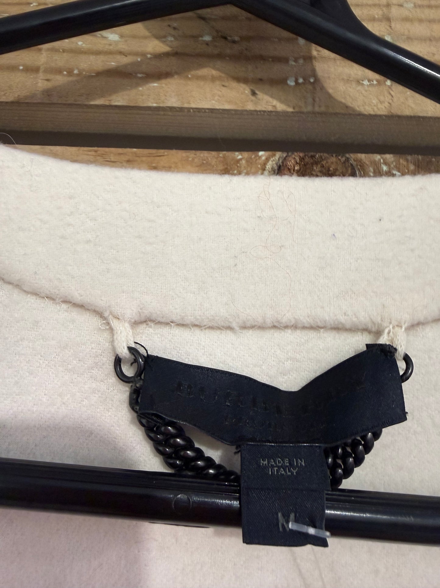 Burberry Prorsum shearling white wool cashmere open Jacket. Fluffy.