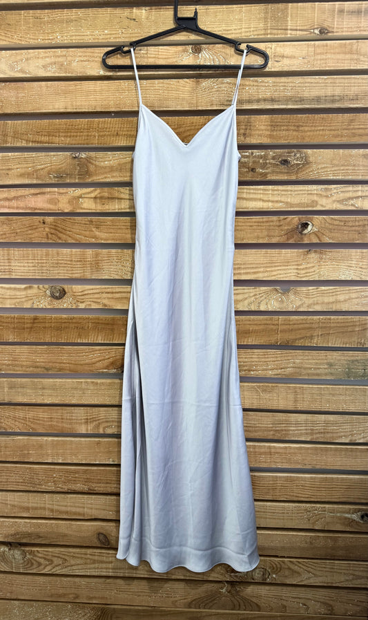 All saints silver maxi slip dress. Size Small. Summer/ wedding/party